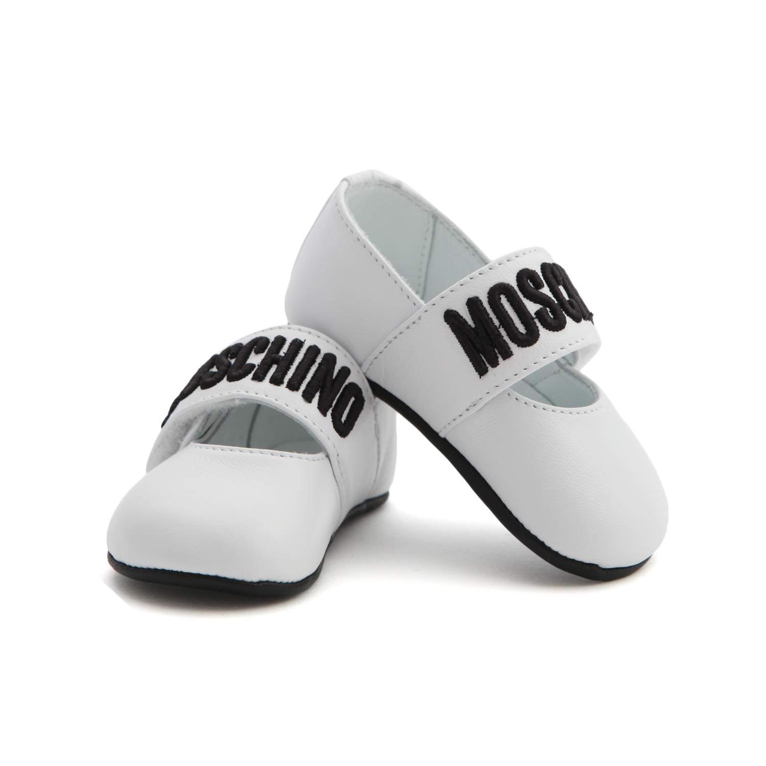 SCARPINE BIANCHE LOGO NEONATA - annameglio.com abbigliamento moda