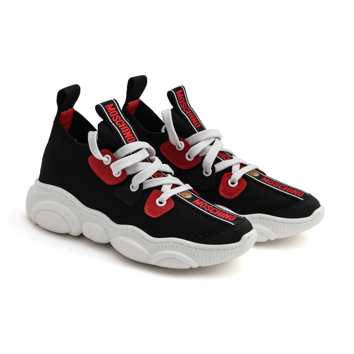 SNEAKERS NERE E ROSSE UNISEX - annameglio.com abbigliamento moda