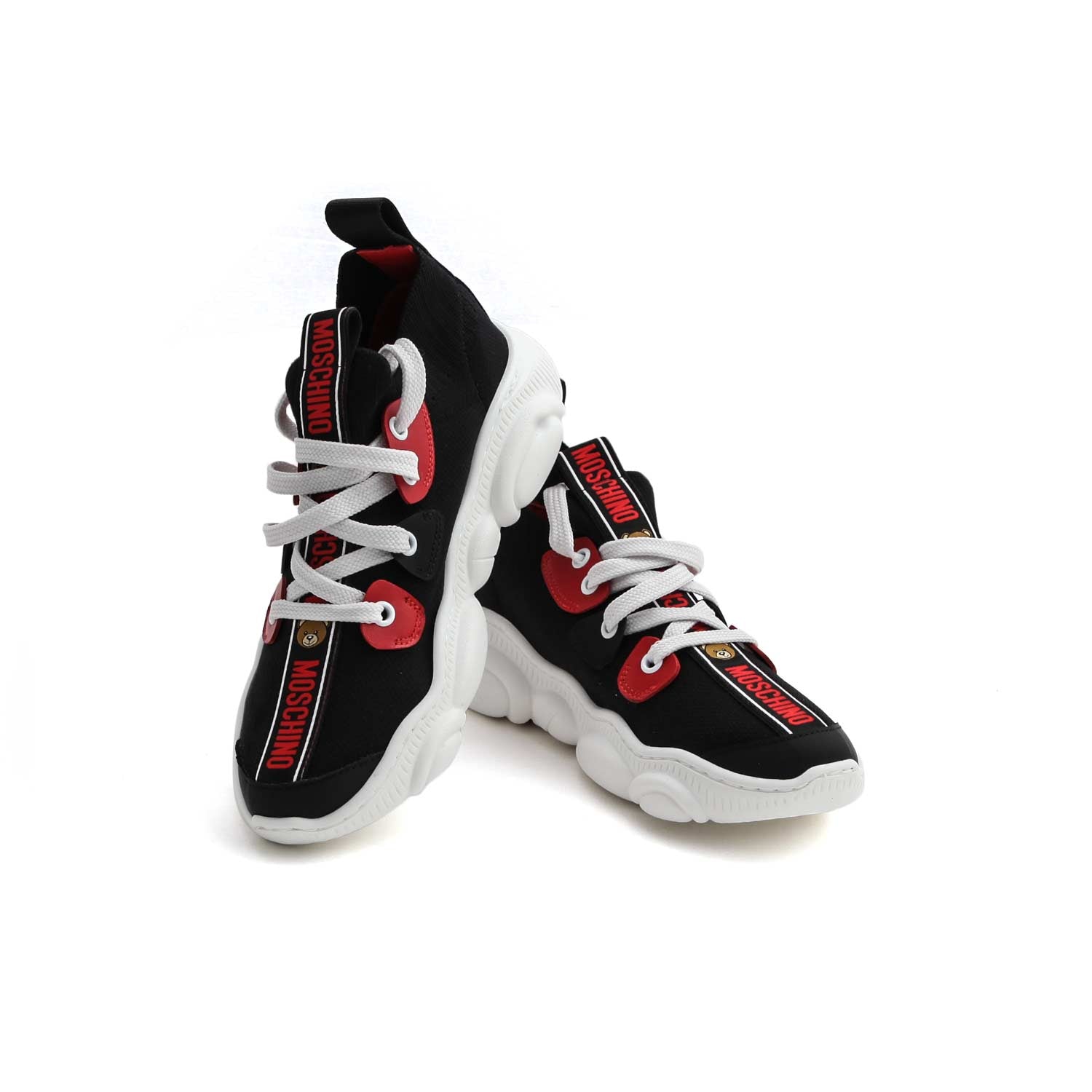 SNEAKERS NERE E ROSSE UNISEX - annameglio.com abbigliamento moda