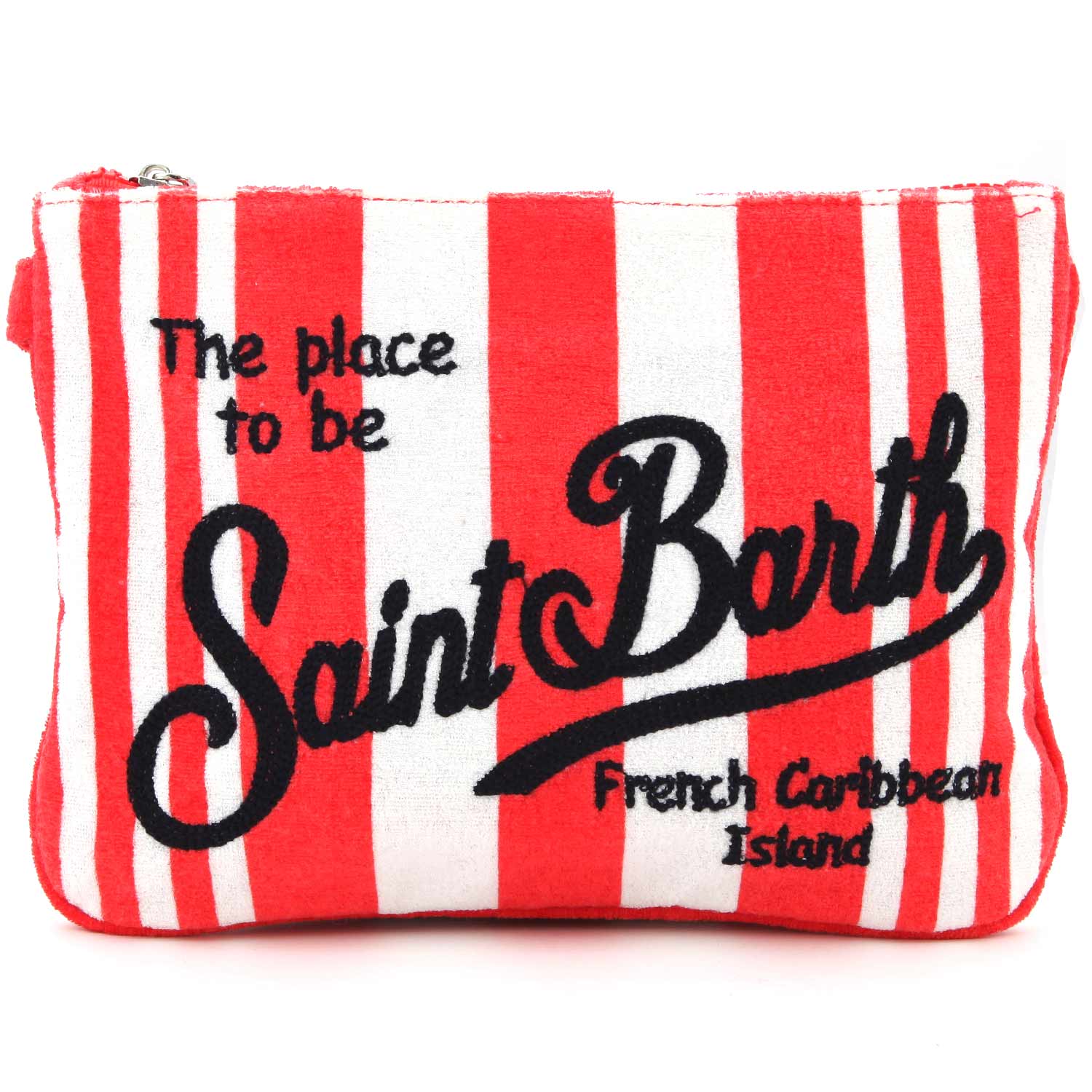 Pochette in spugna rigata rossa - annameglio.com abbigliamento moda