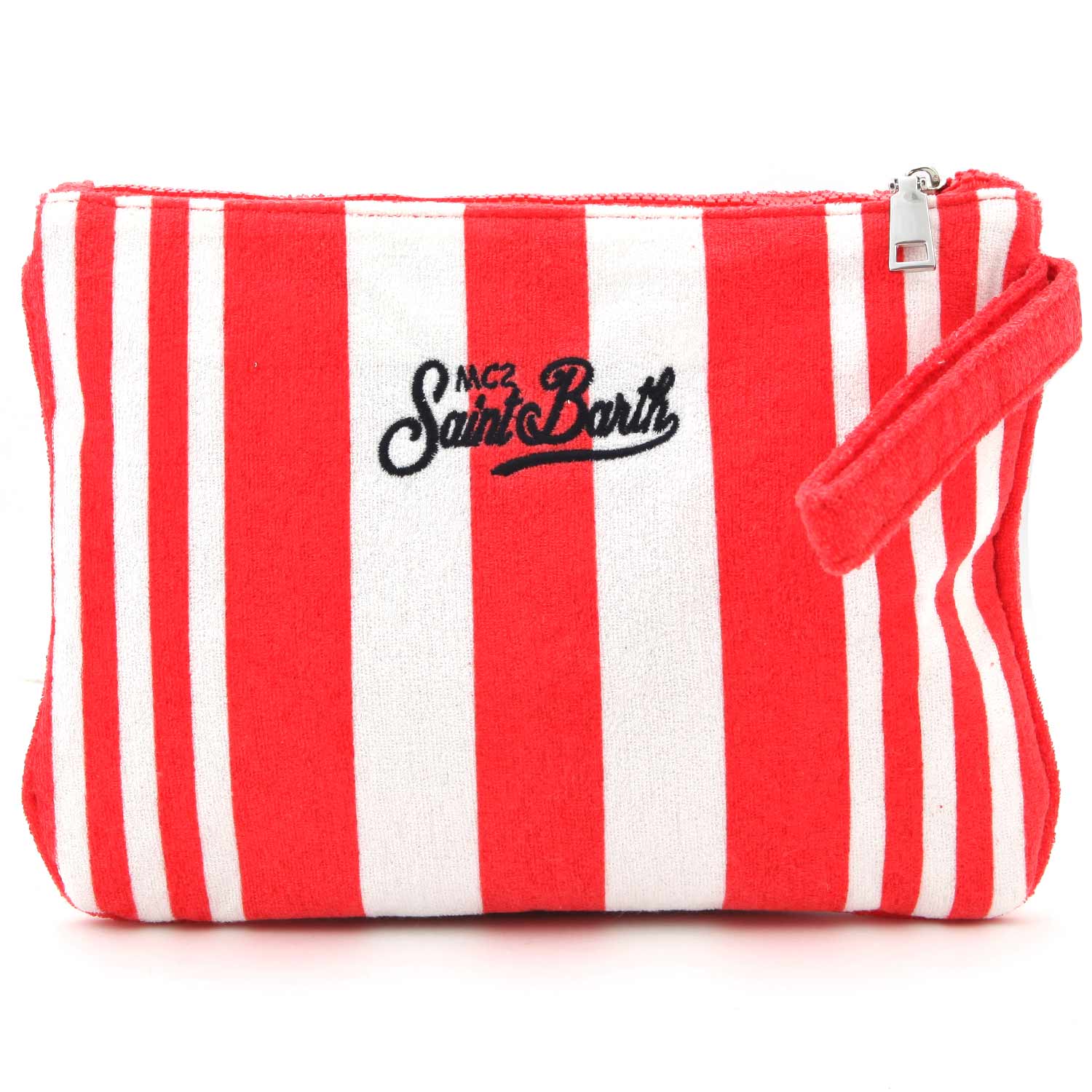 Pochette in spugna rigata rossa - annameglio.com abbigliamento moda