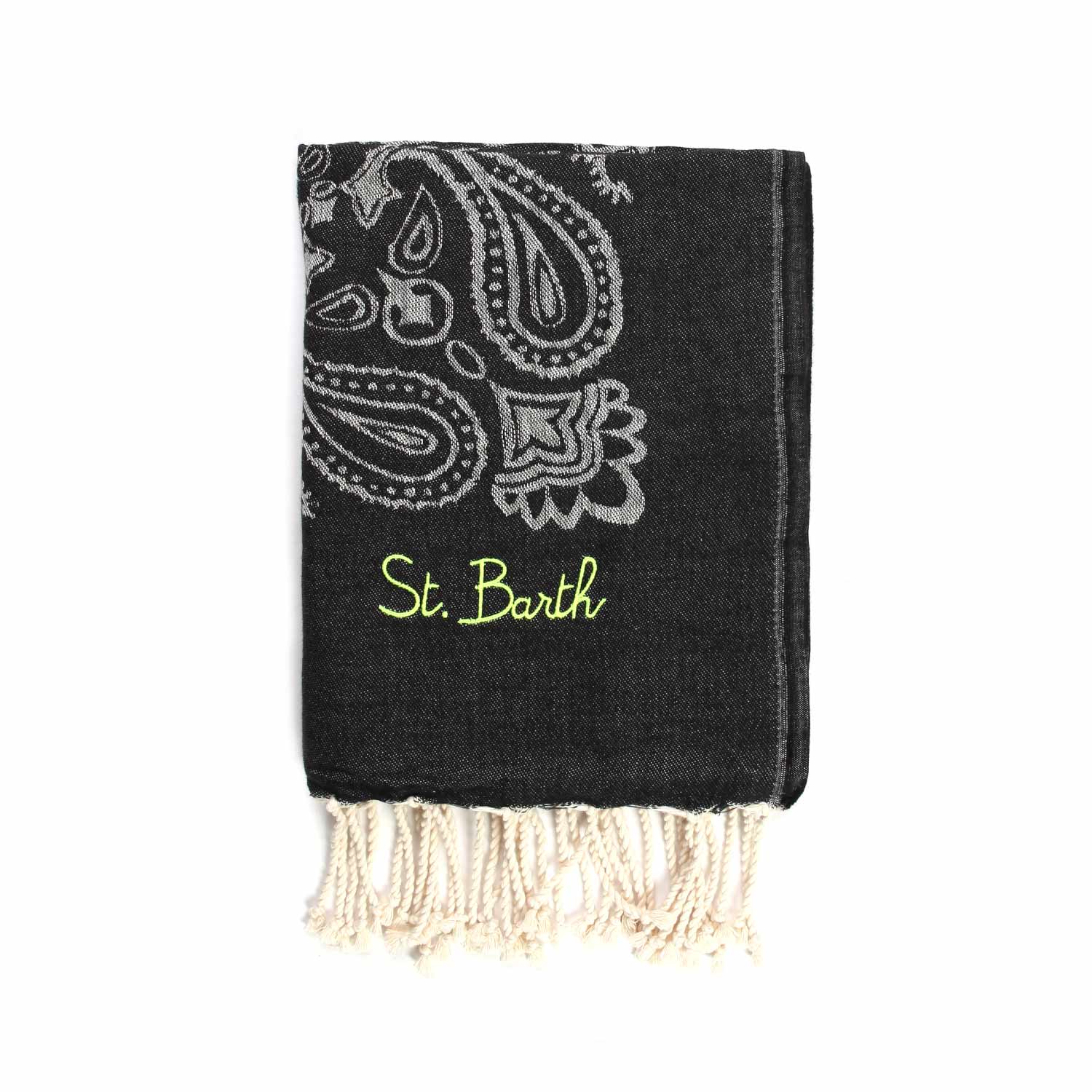 TELO MARE FOUTA UNISEX BANDANA NERO - annameglio.com abbigliamento moda