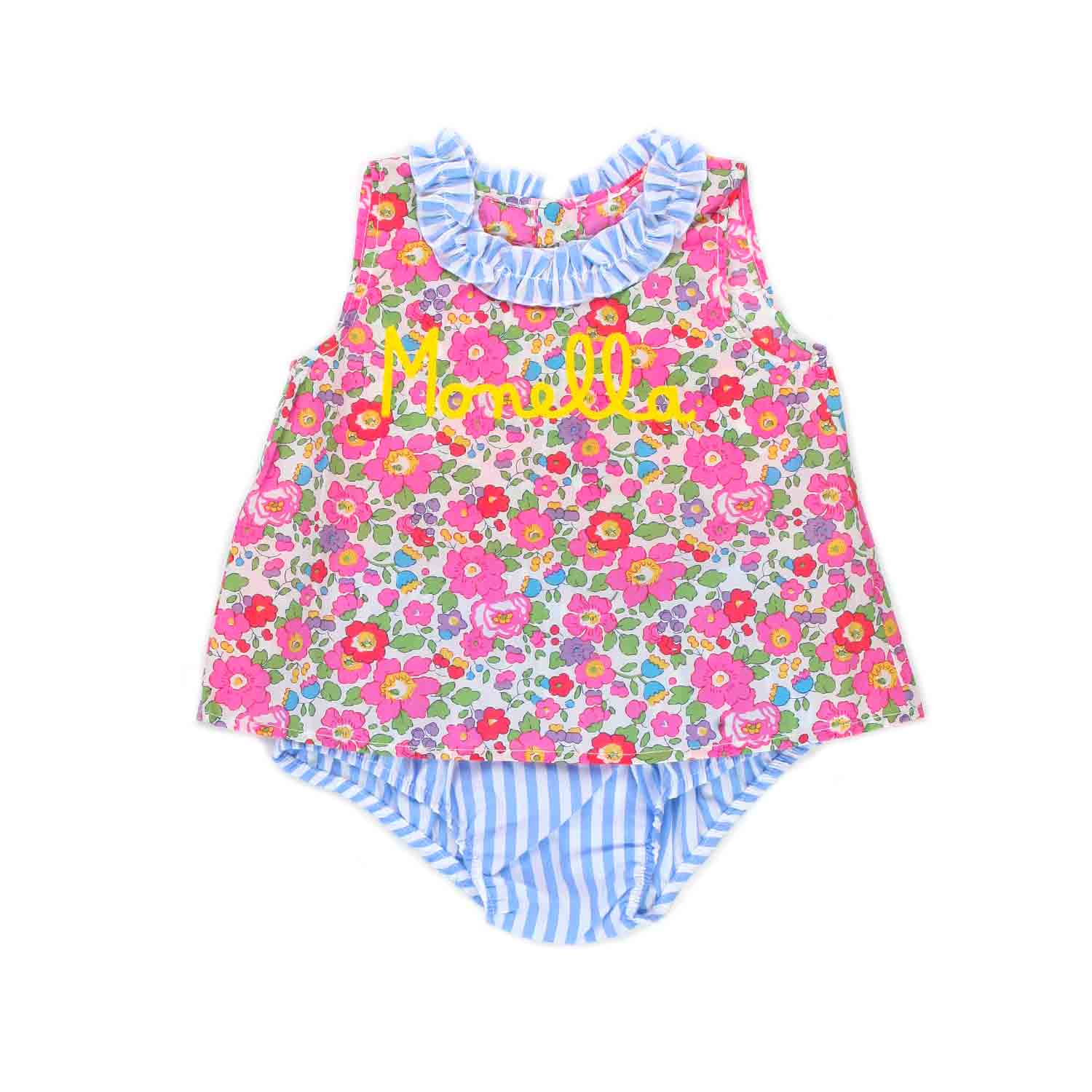 Completo baby con culotte floreale - annameglio.com abbigliamento moda