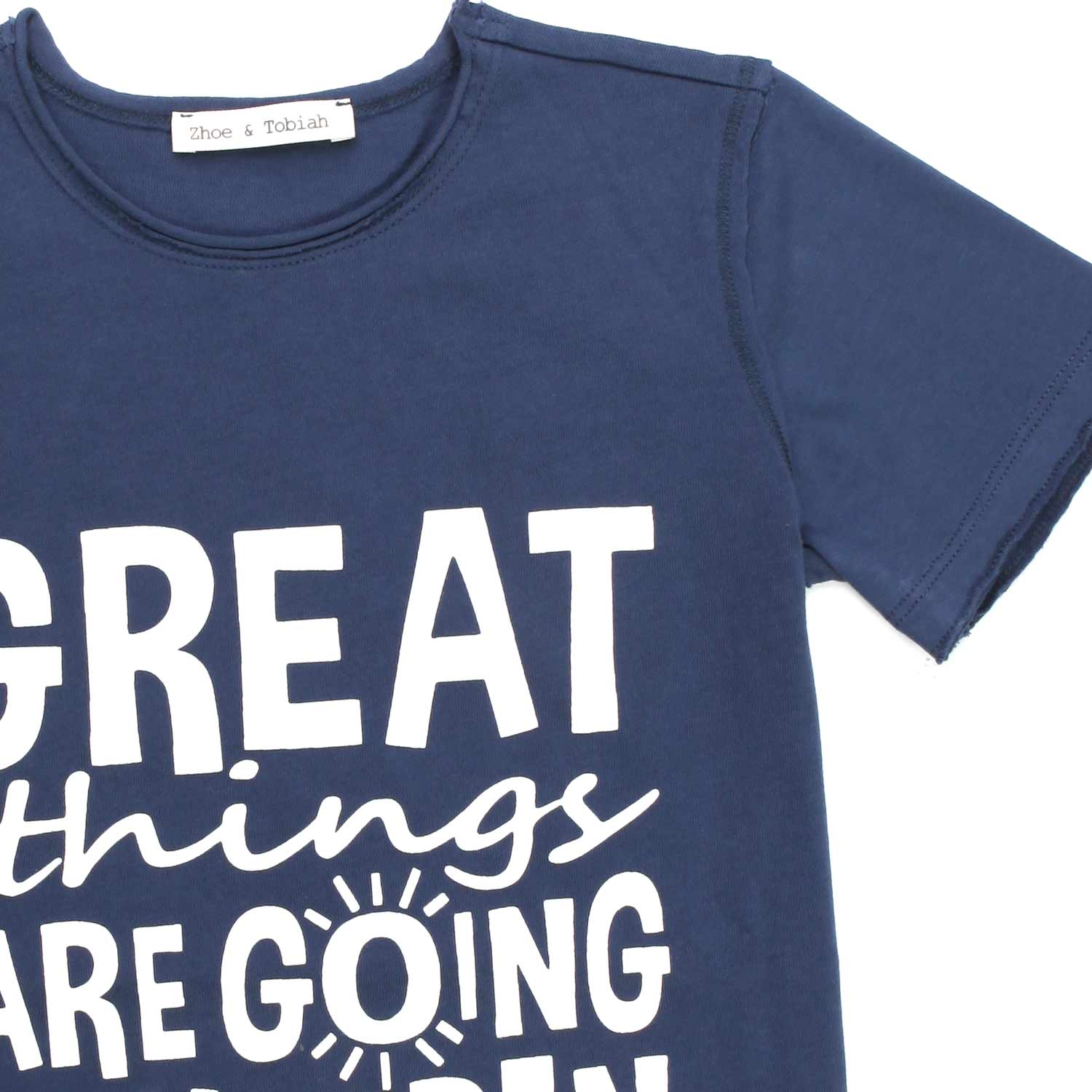 T-SHIRT BLU CON STAMPA UNISEX - annameglio.com abbigliamento moda