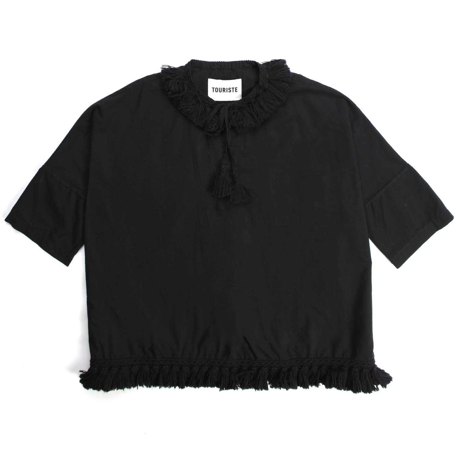 BLUSA NERA COTONE BAMBINA TEEN - annameglio.com abbigliamento moda