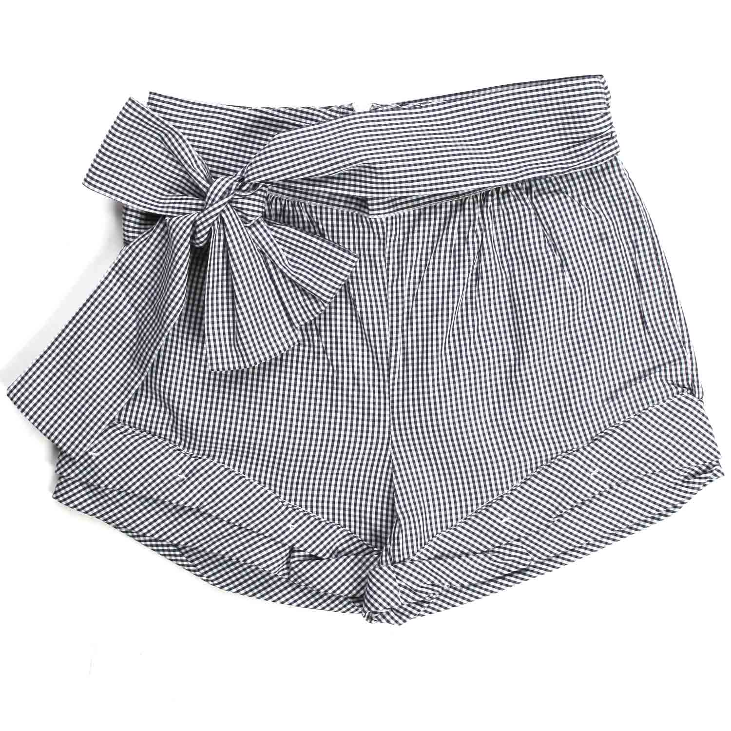 SHORTS BIANCHI E NERI A QUADRETTI BAMBINA - annameglio.com abbigliamento moda