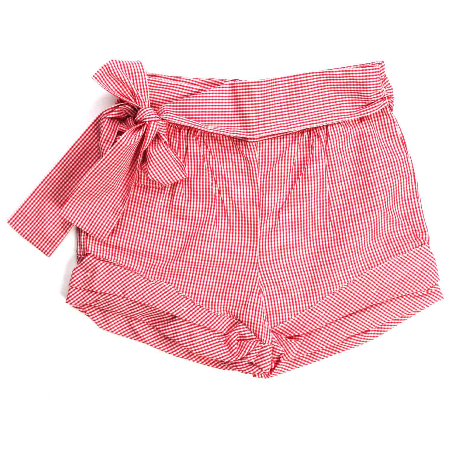 SHORTS BIANCHI E ROSSI A QUADRETTI BAMBINA - annameglio.com abbigliamento moda
