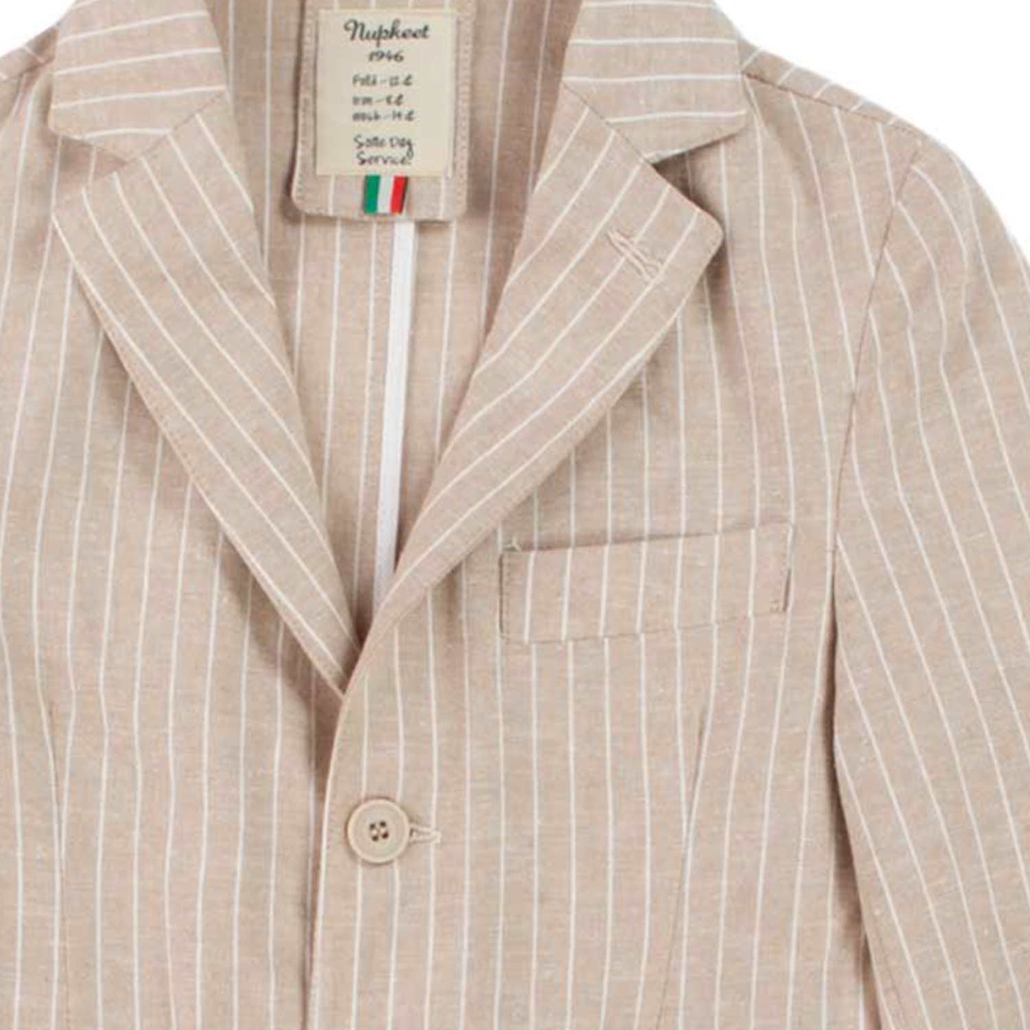 GIACCA BEIGE A RIGHE BOY - annameglio.com abbigliamento moda