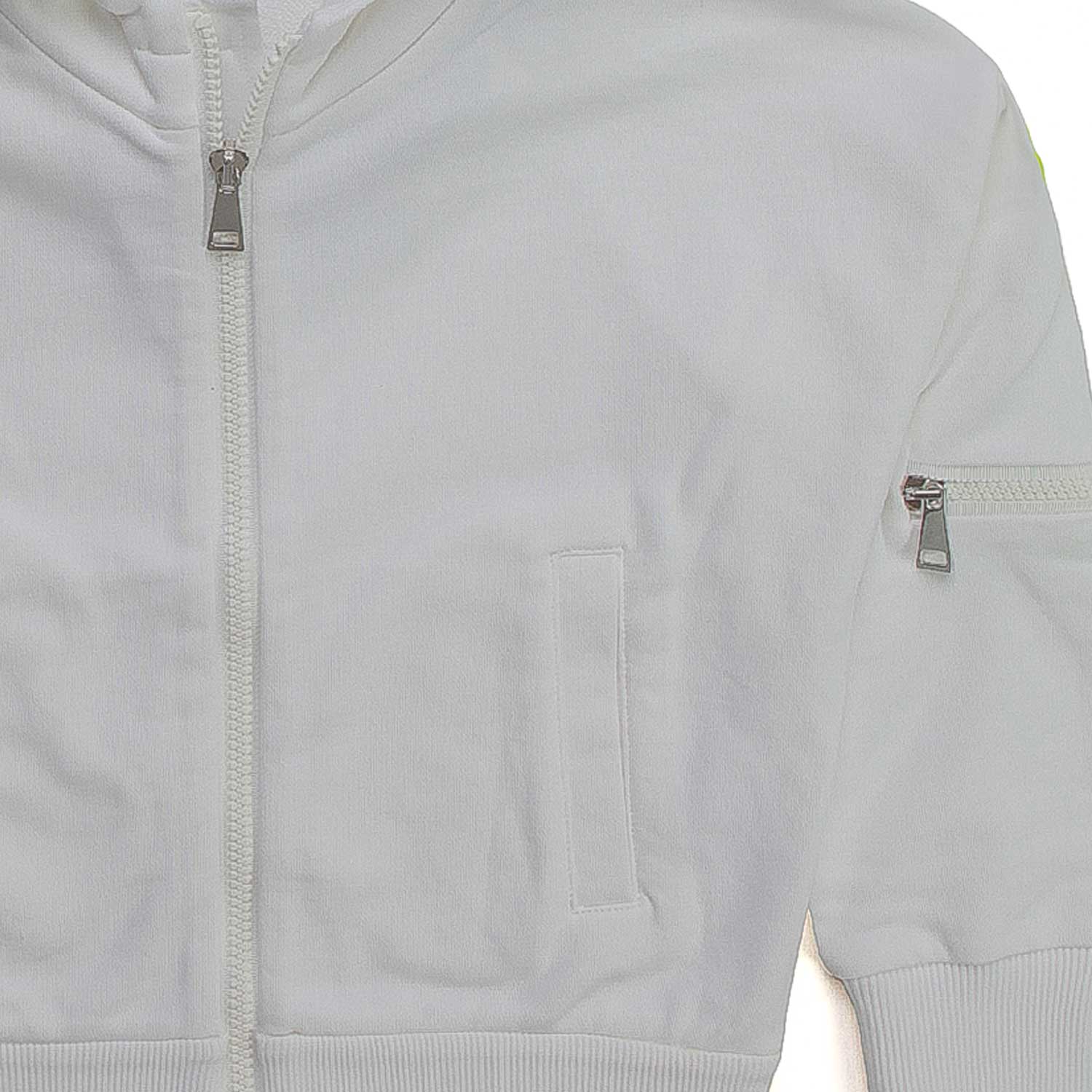 FELPA BIANCA ZIP BAMBINA TEEN - annameglio.com abbigliamento moda