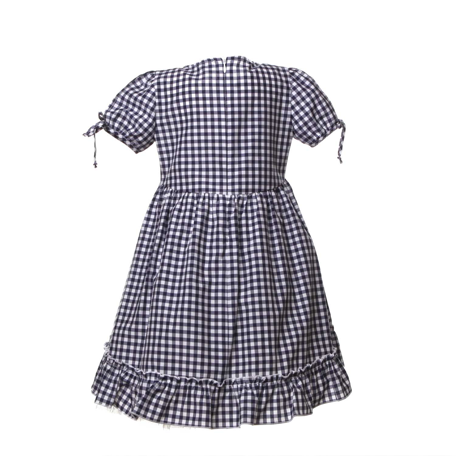 ABITO BIANCO E BLU A QUADRETTI BAMBINA - annameglio.com abbigliamento moda