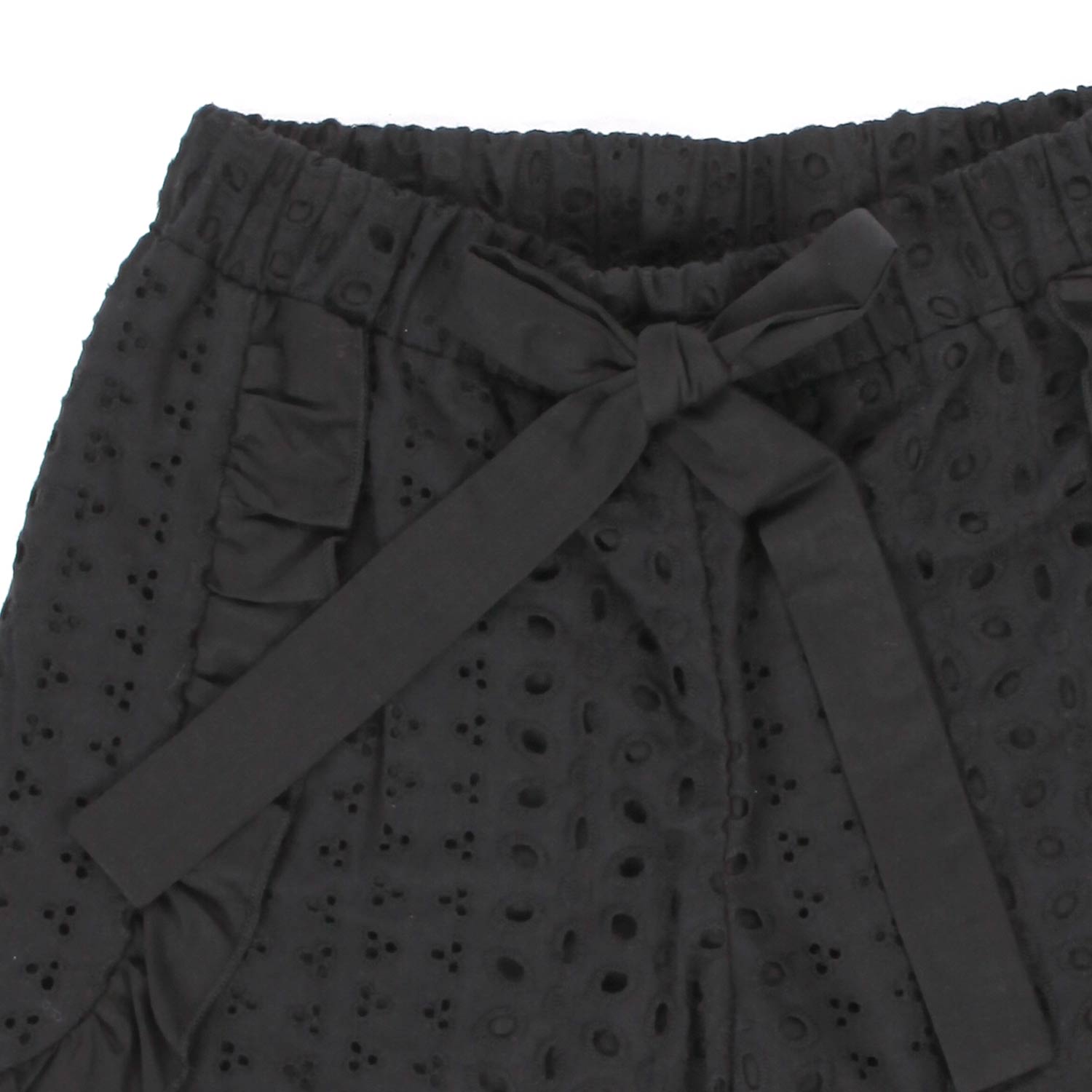 SHORTS NERI TRAFORATI BAMBINA - annameglio.com abbigliamento moda