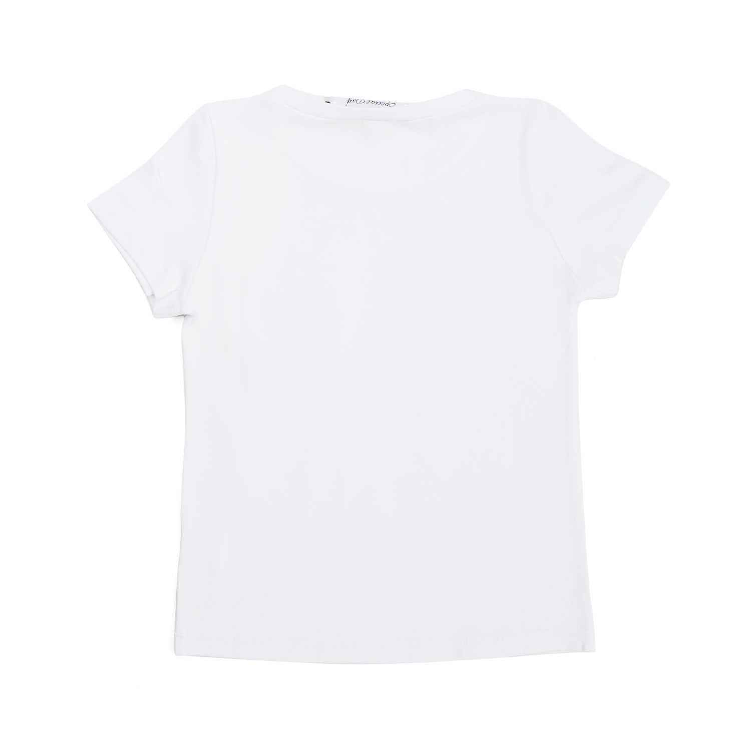 T-SHIRT BIANCA CON TASCHINO BAMBINA - annameglio.com abbigliamento moda