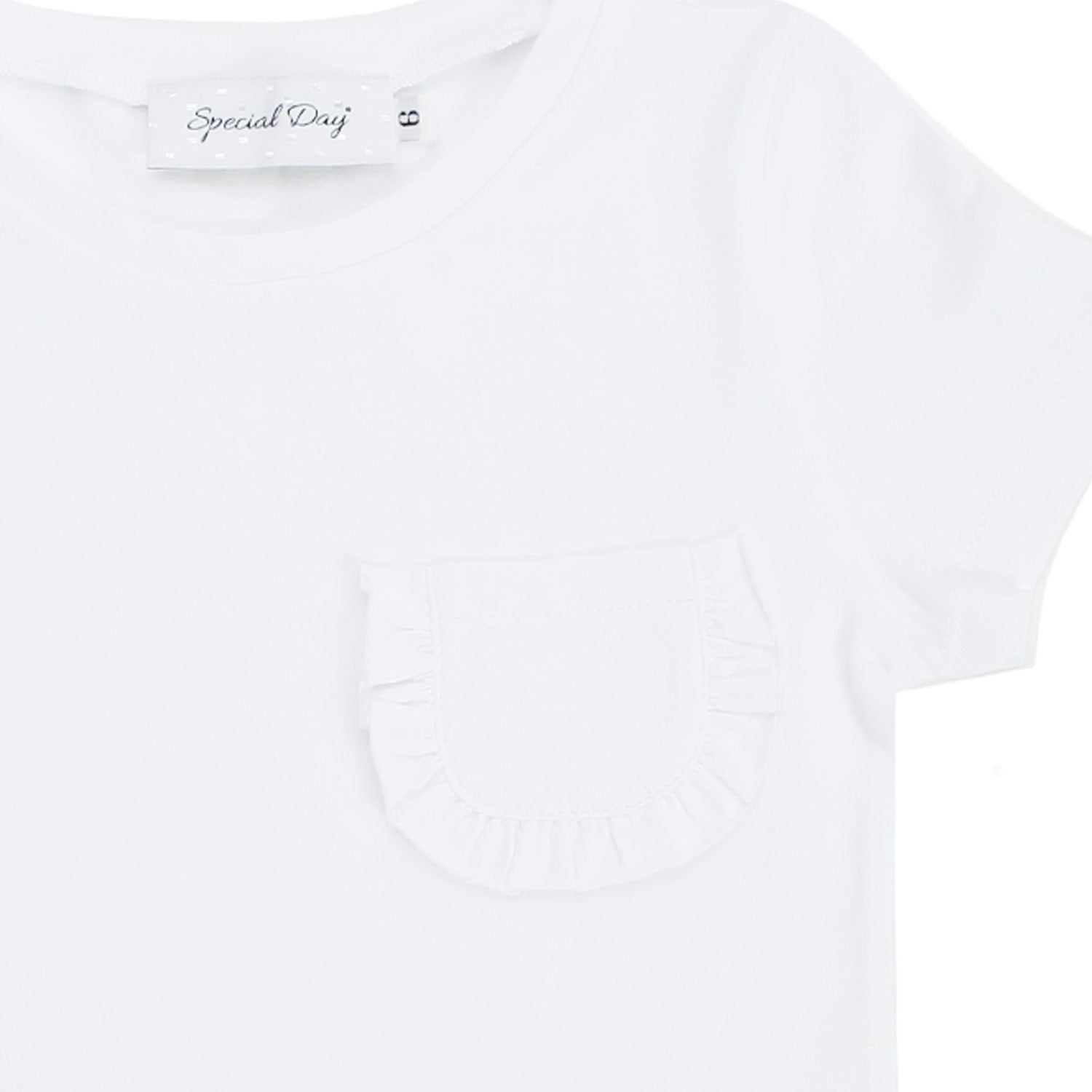 T-SHIRT BIANCA CON TASCHINO BAMBINA - annameglio.com abbigliamento moda