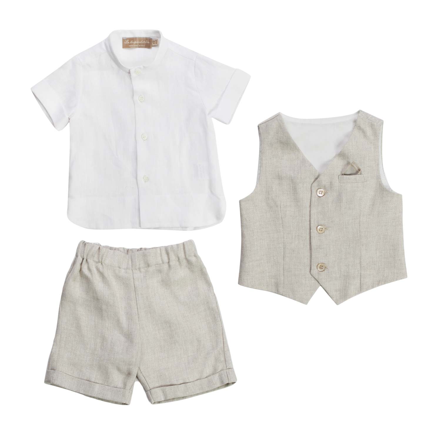 COMPLETINO NEONATO BIANCO E BEIGE - annameglio.com abbigliamento moda