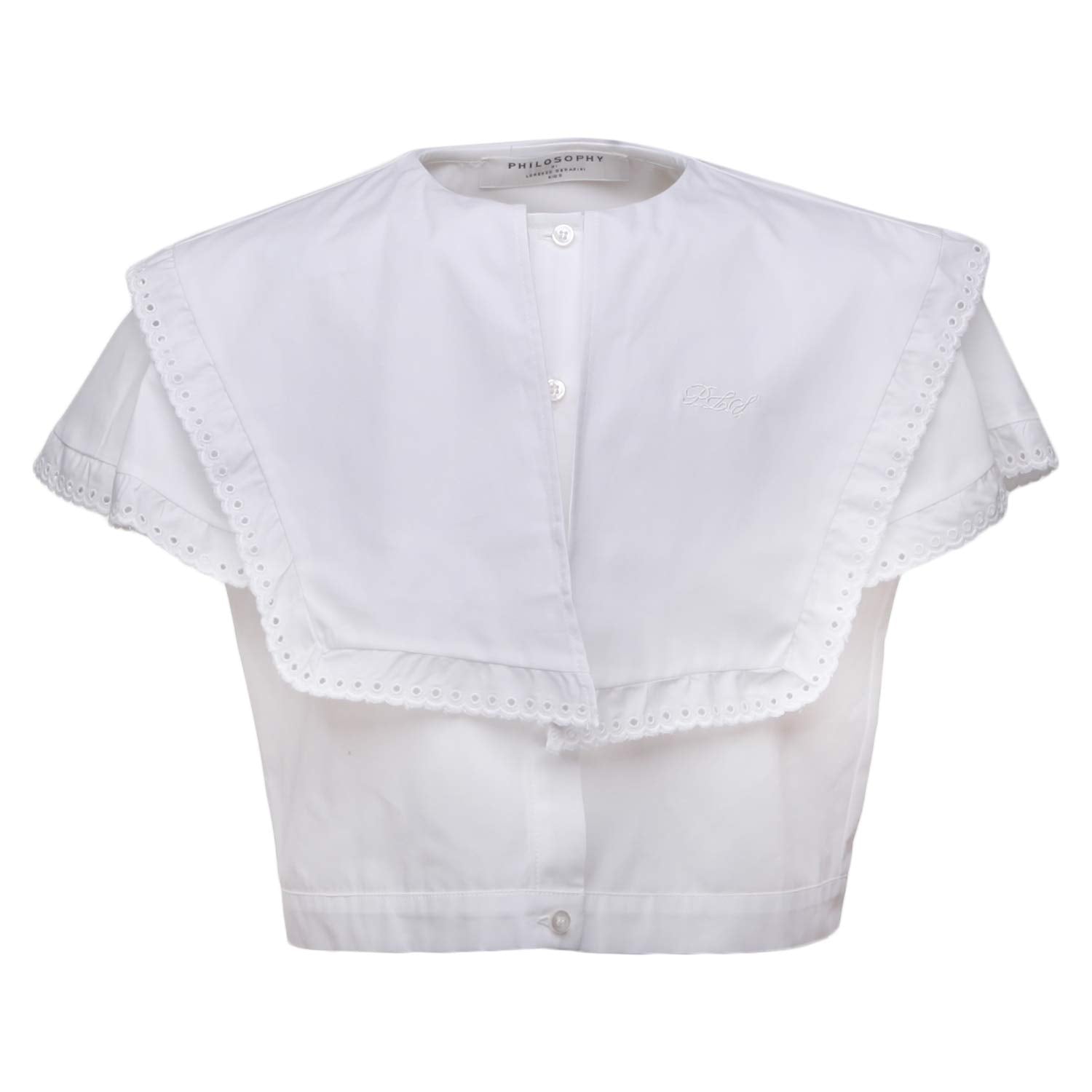 BLUSA BIANCA COTONE BAMBINA TEEN - annameglio.com abbigliamento moda