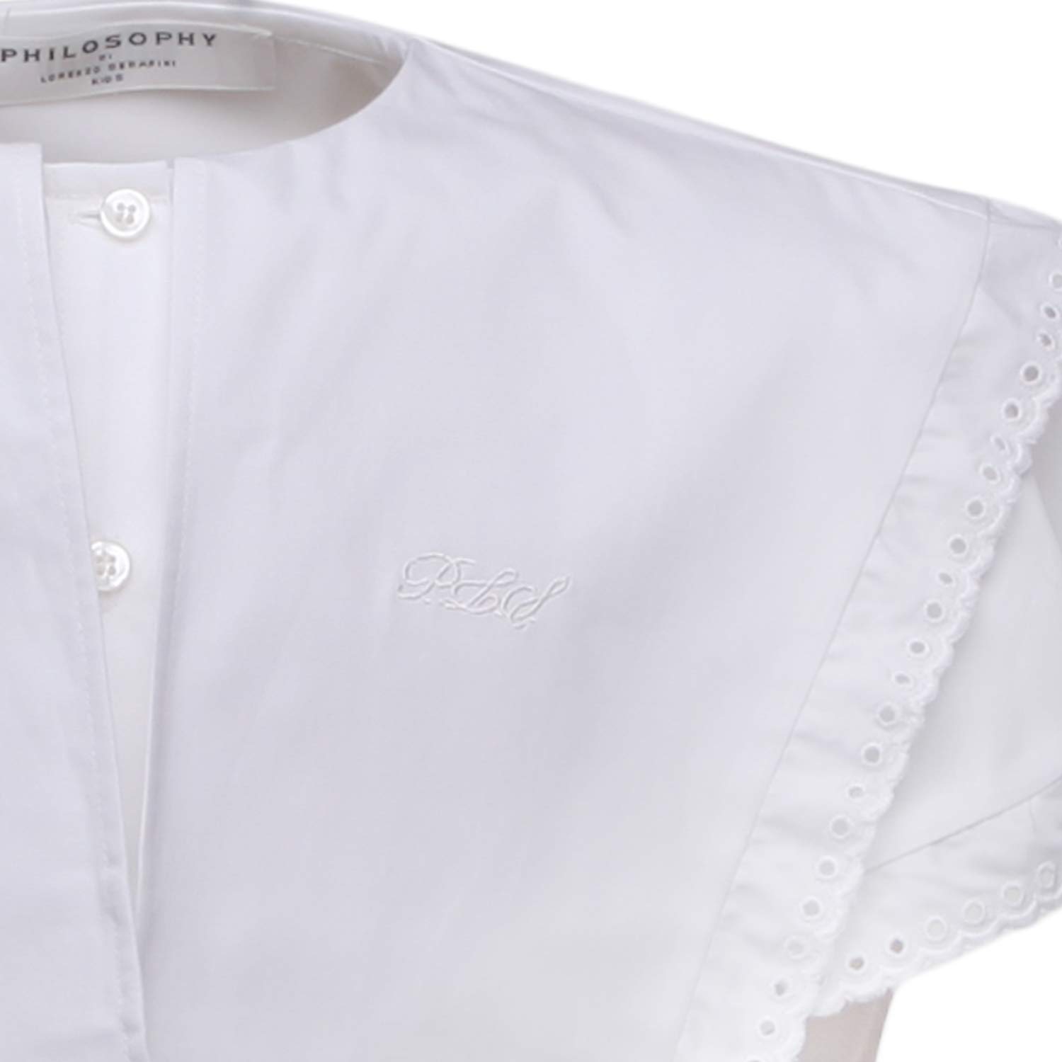 BLUSA BIANCA COTONE BAMBINA TEEN - annameglio.com abbigliamento moda