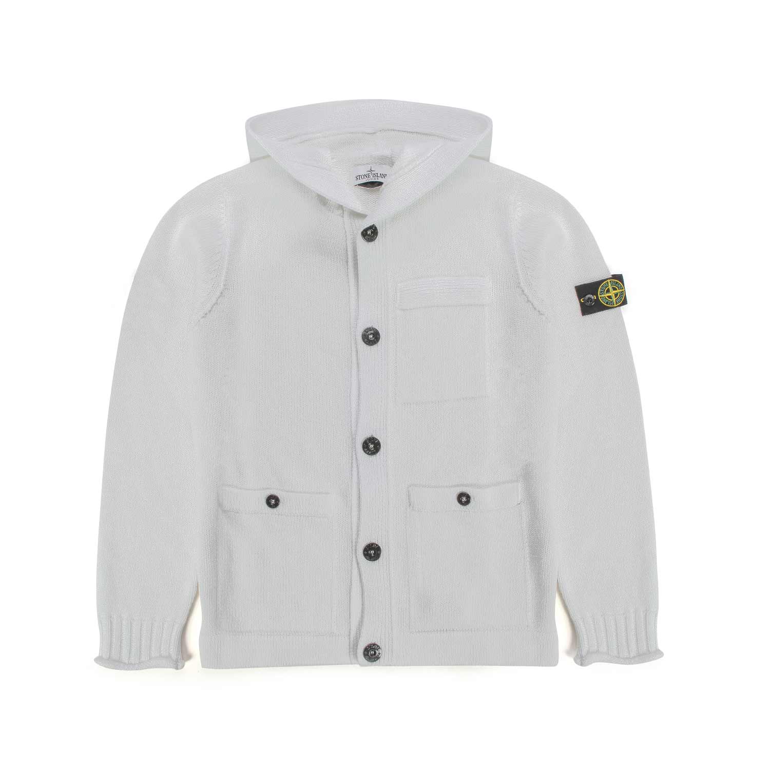 CARDIGAN BIANCO CAPPUCCIO BOY - annameglio.com abbigliamento moda