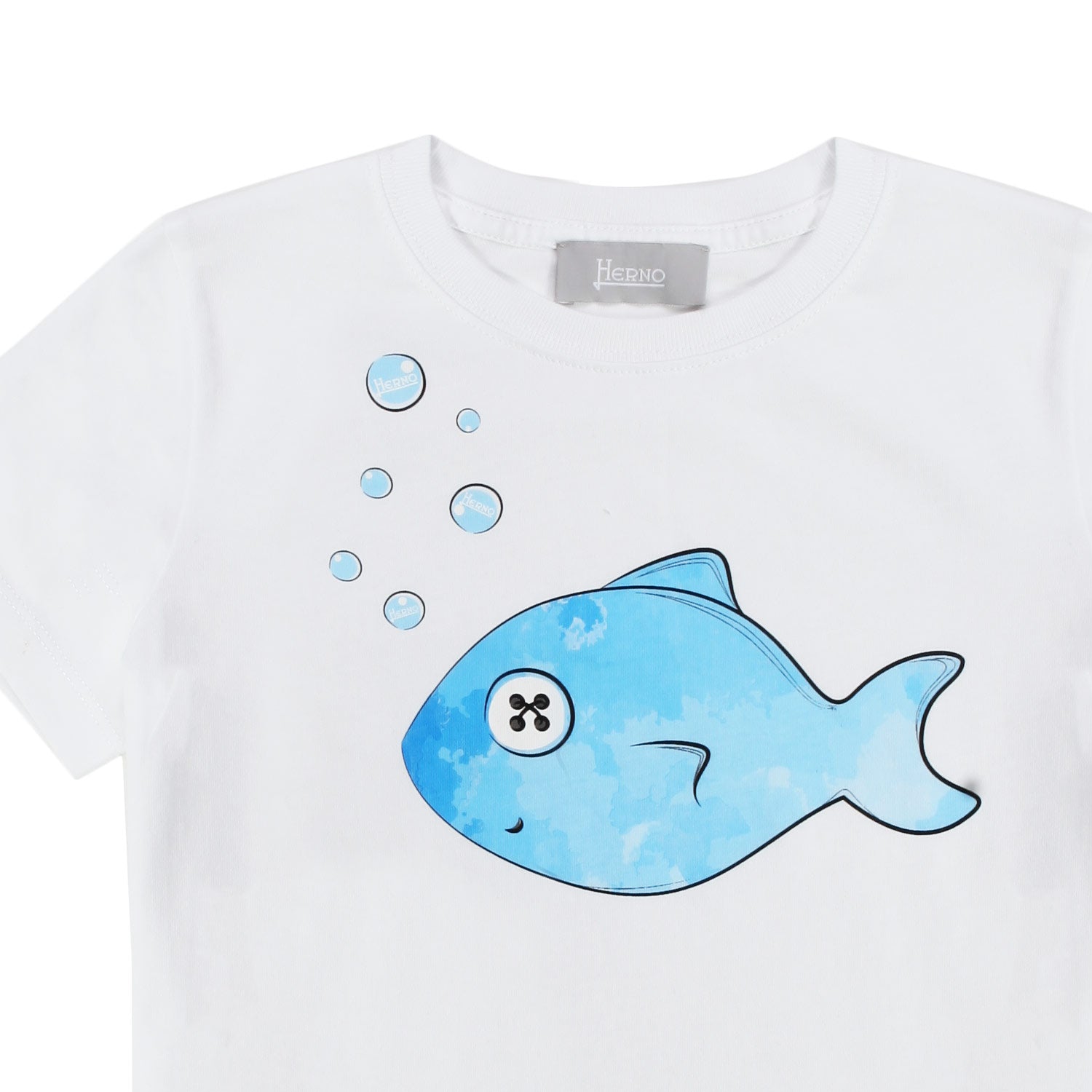 T-SHIRT BIANCA CON PESCIOLINO BAMBINA - annameglio.com abbigliamento moda