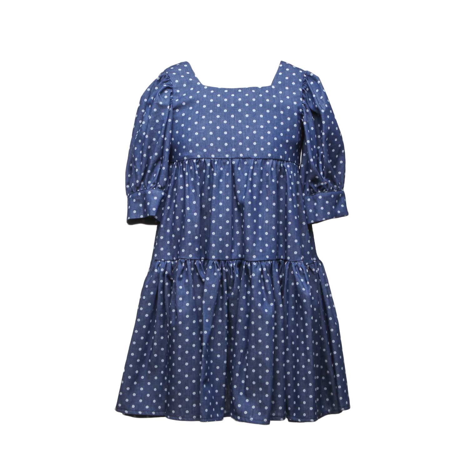ABITO A POIS BLU BAMBINA - annameglio.com abbigliamento moda