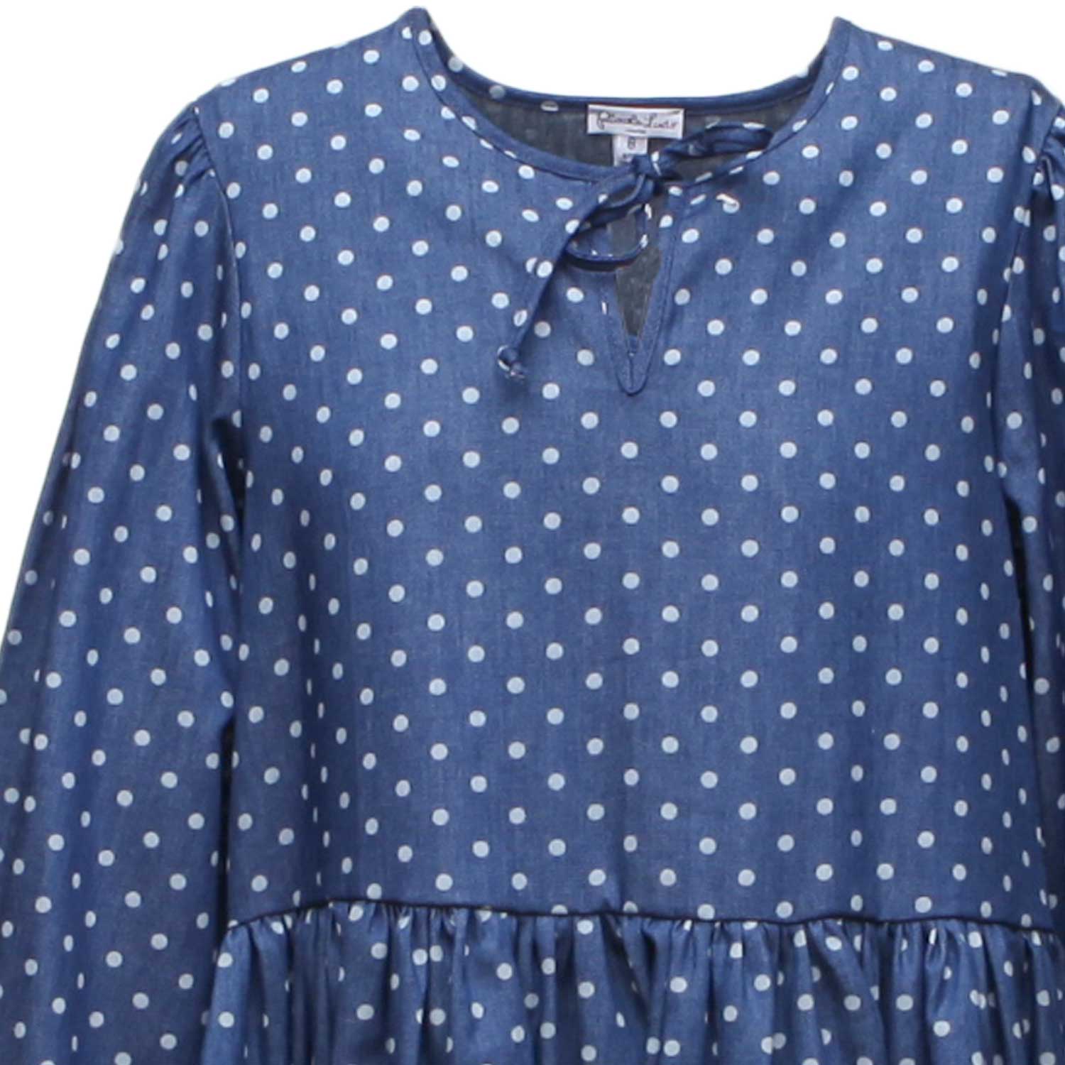 ABITO BLU A POIS PER BAMBINA - annameglio.com abbigliamento moda