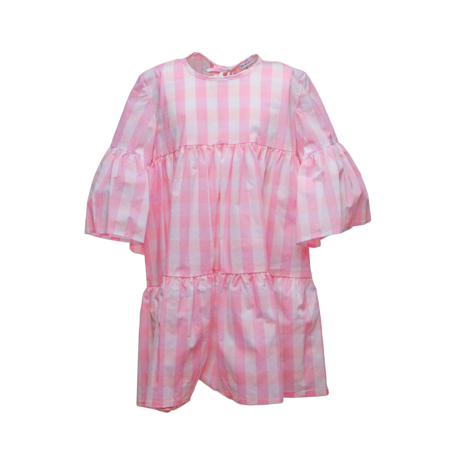 ABITO ROSA A QUADRI GIRL - annameglio.com abbigliamento moda