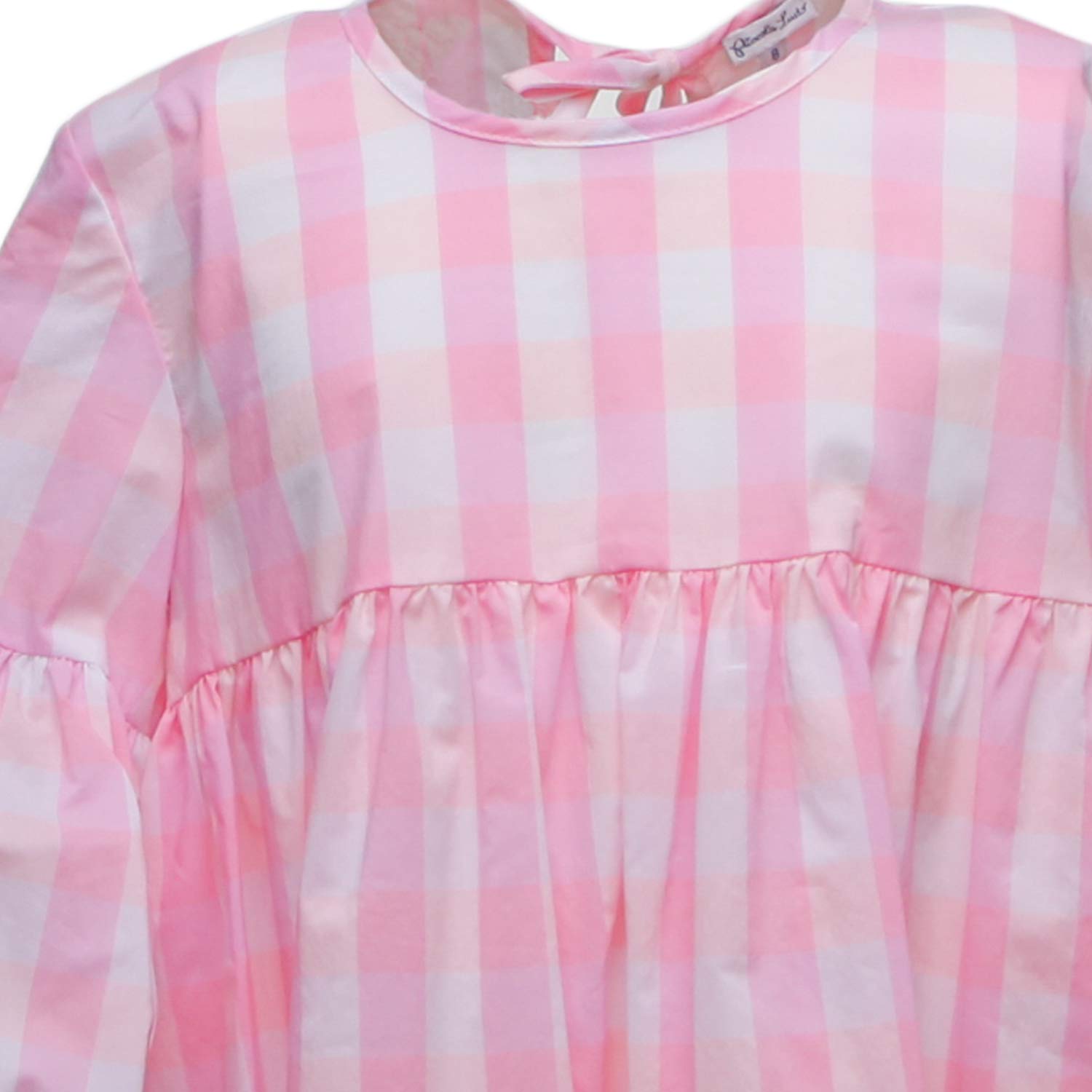 ABITO ROSA A QUADRI GIRL - annameglio.com abbigliamento moda