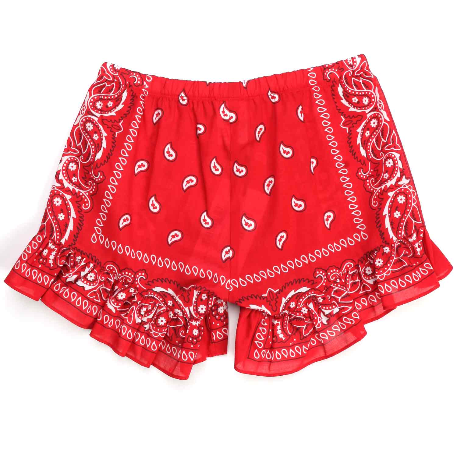 SHORTS ROSSI CON STAMPA GIRL - annameglio.com abbigliamento moda