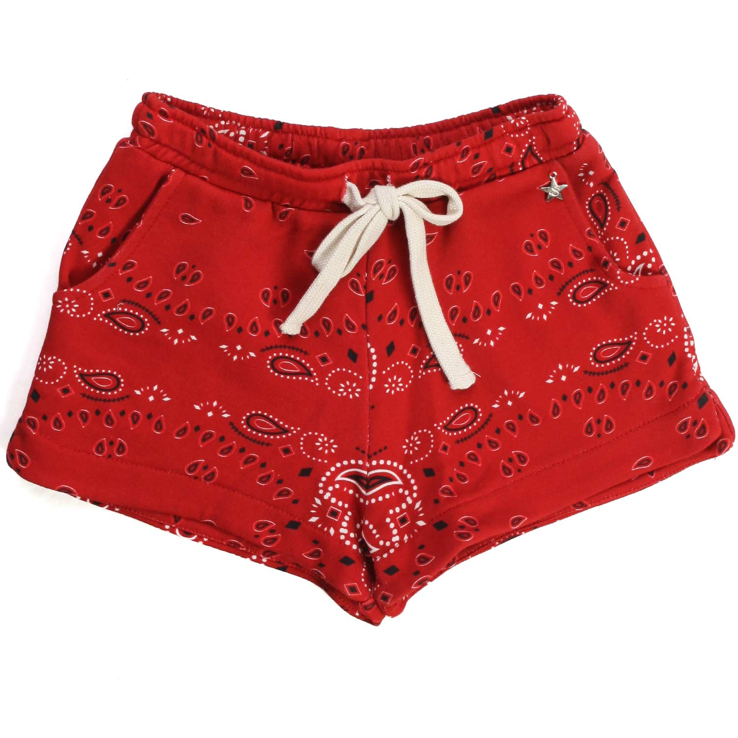 SHORTS MANDALA ROSSI BAMBINA E TEENAGER - annameglio.com abbigliamento moda