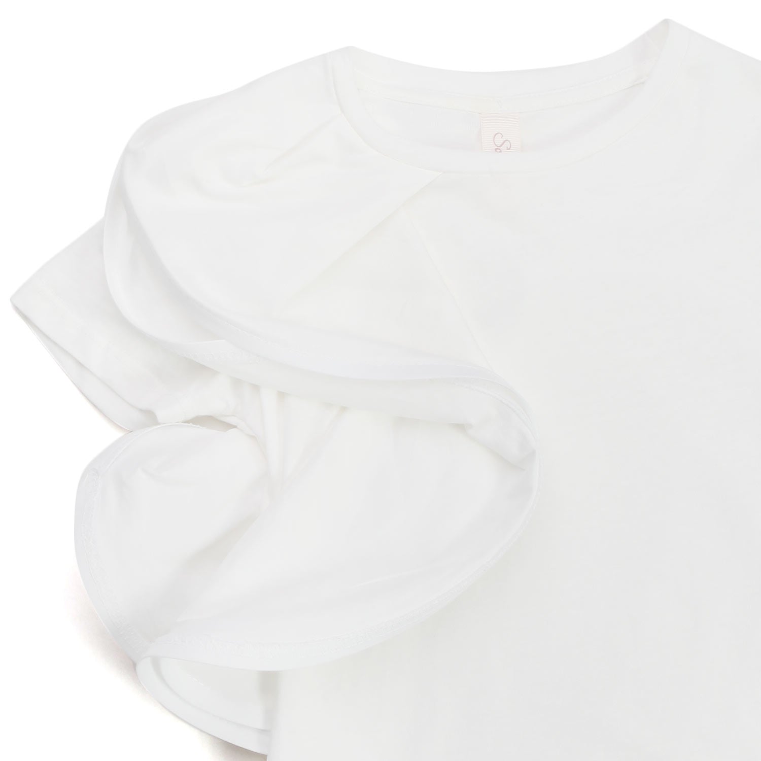 T-SHIRT BIANCA CON VOLANTS BAMBINA E TEENAGER - annameglio.com abbigliamento moda