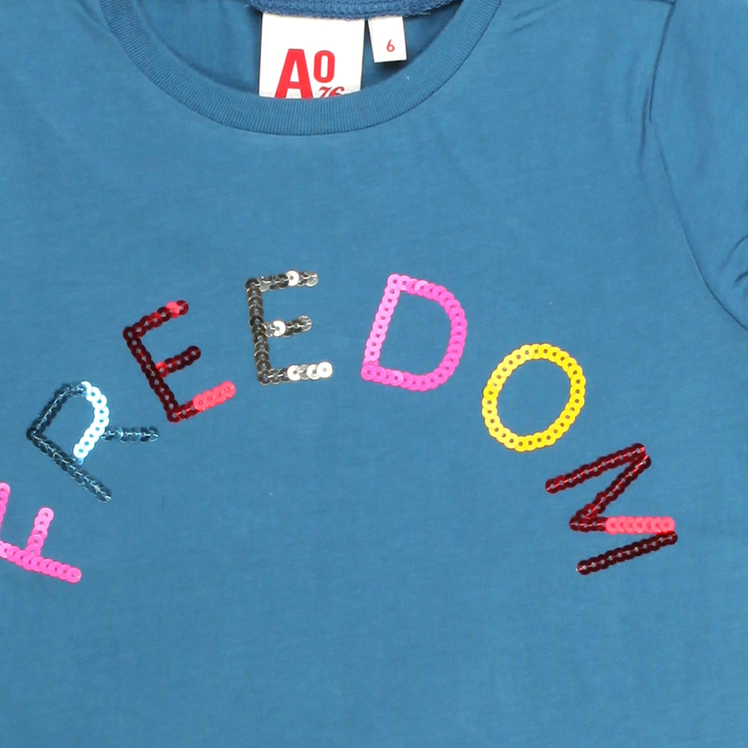 T-SHIRT AZZURRA BAMBINA E TEENAGER - annameglio.com abbigliamento moda