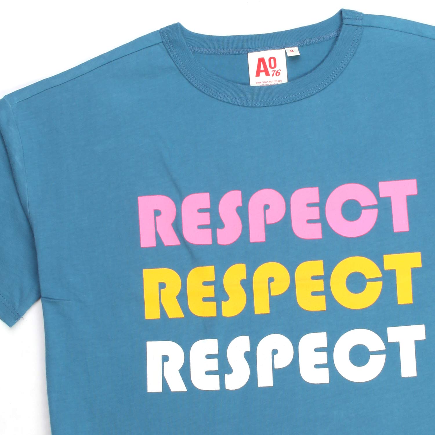 T-SHIRT RESPECT AZZURRA BAMBINA E TEENAGER - annameglio.com abbigliamento moda