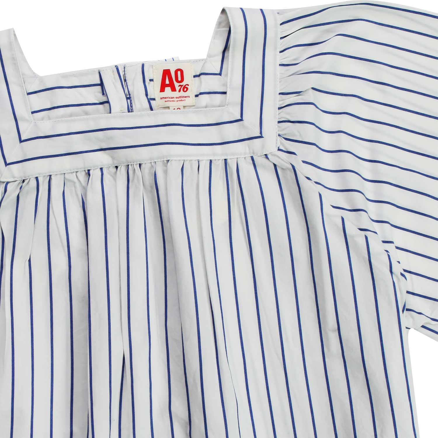 TOP CAMICIA BIANCA E BLU A RIGHE BAMBINA E TEEN - annameglio.com abbigliamento moda