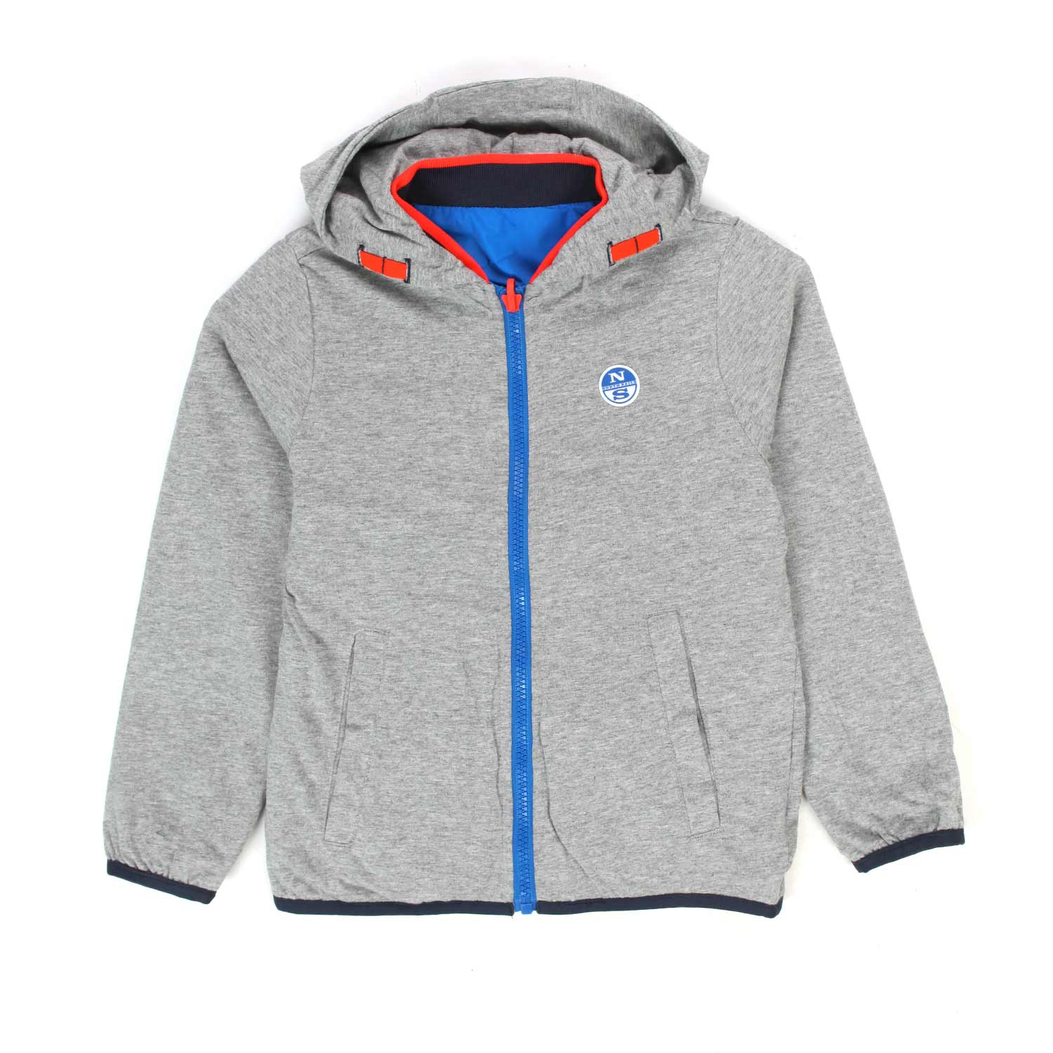 GIACCA NORTH AZZURRA E GRIGIA BAMBINO E TEENAGER - annameglio.com abbigliamento moda