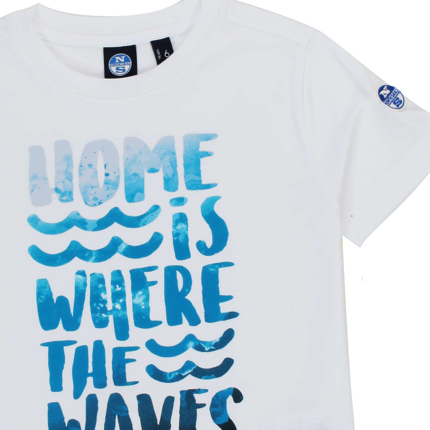 T-SHIRT BIANCA E AZZURRA BAMBINO E TEENAGER - annameglio.com abbigliamento moda