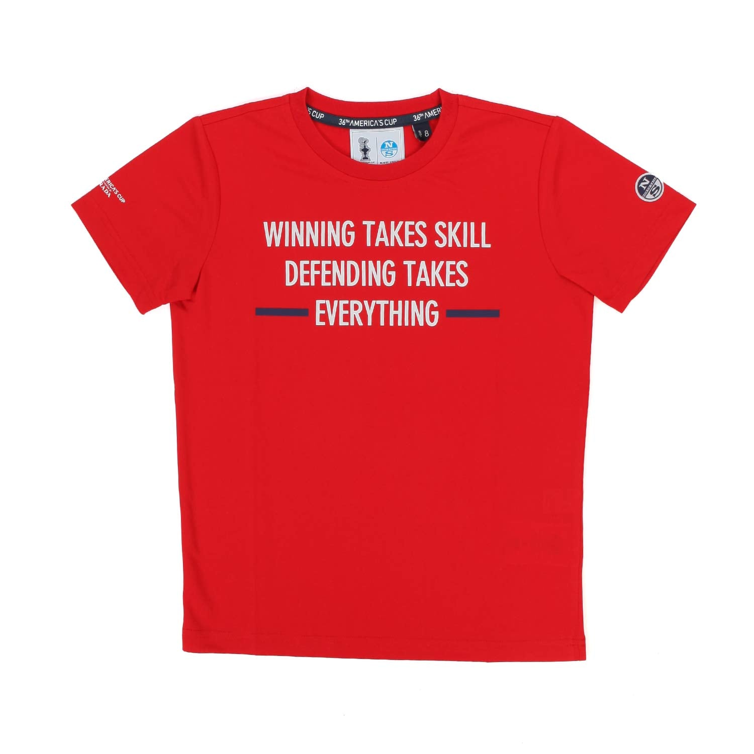 T-SHIRT AMERICA'S CUP ROSSA BAMBINO E TEENAGER - annameglio.com abbigliamento moda