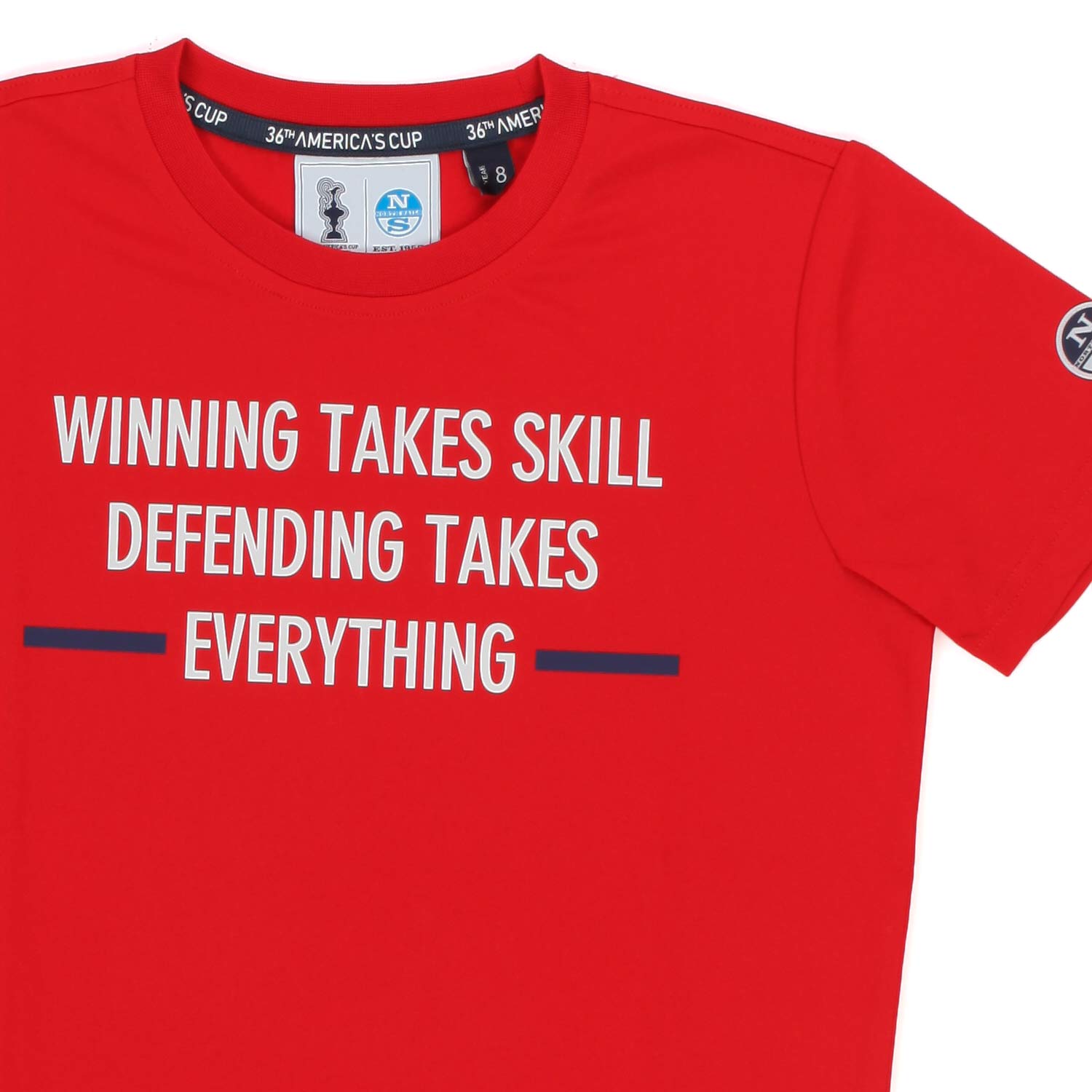 T-SHIRT AMERICA'S CUP ROSSA BAMBINO E TEENAGER - annameglio.com abbigliamento moda