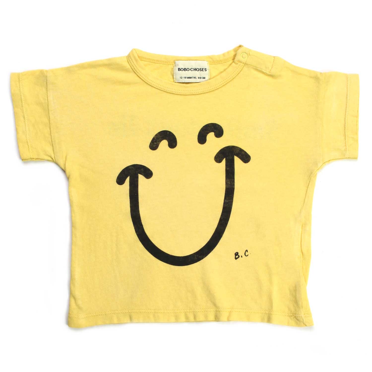 T-SHIRT UNISEX BABY GIALLA CON SMILE - annameglio.com abbigliamento moda