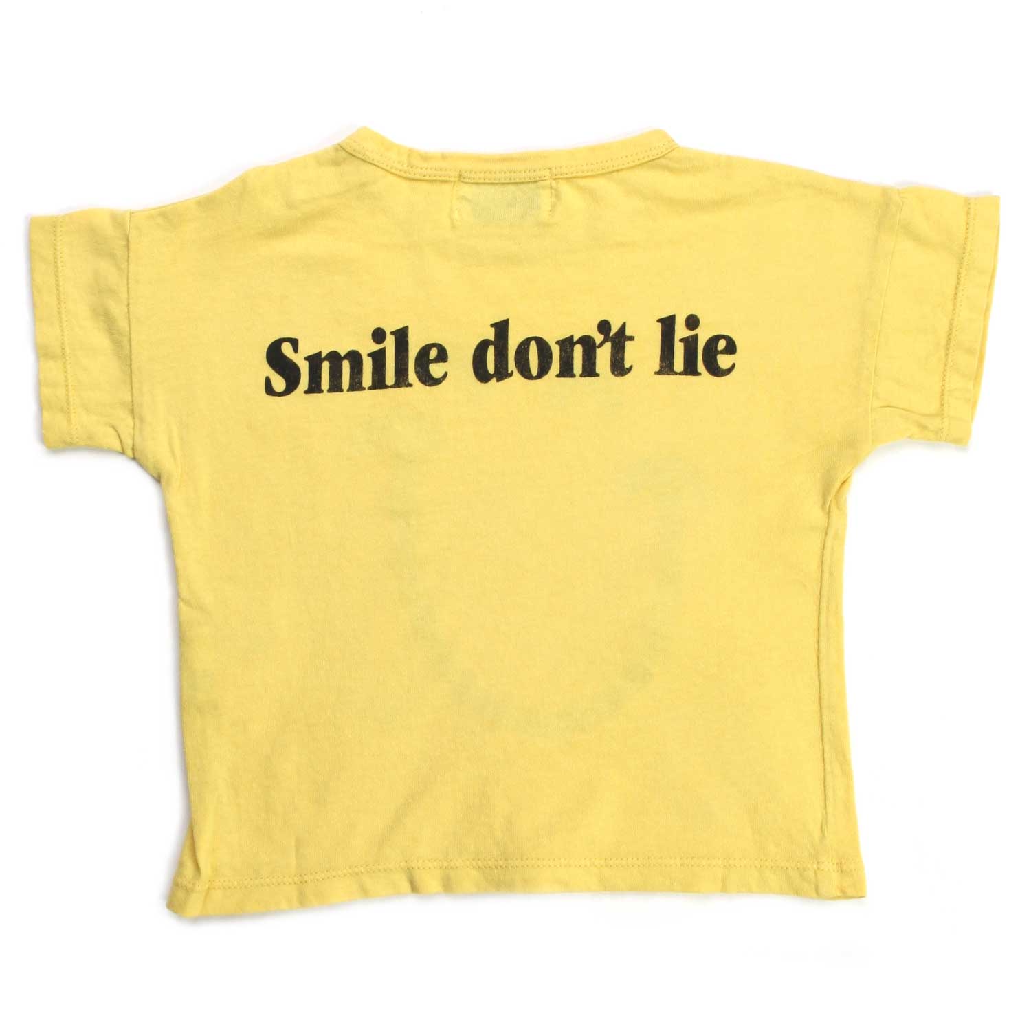 T-SHIRT UNISEX BABY GIALLA CON SMILE - annameglio.com abbigliamento moda