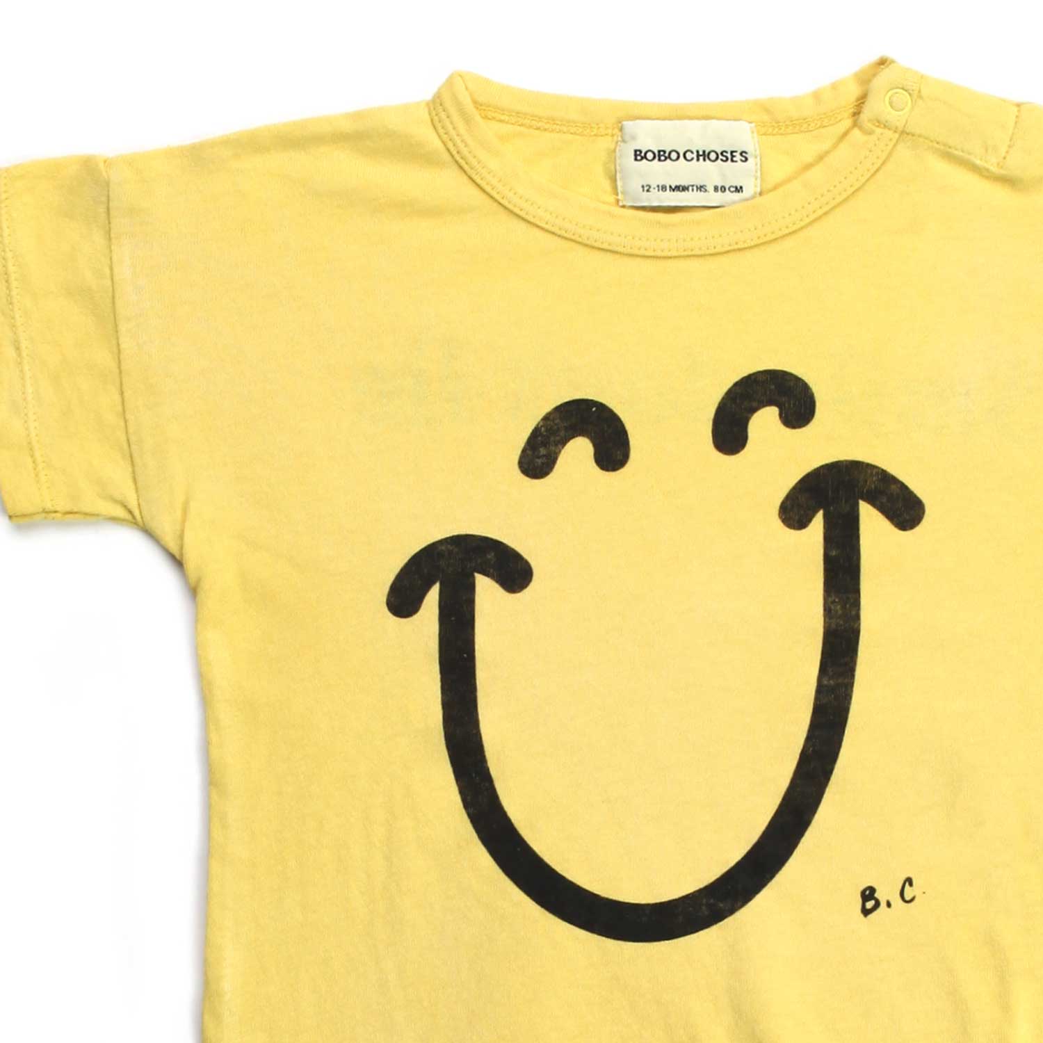 T-SHIRT UNISEX BABY GIALLA CON SMILE - annameglio.com abbigliamento moda