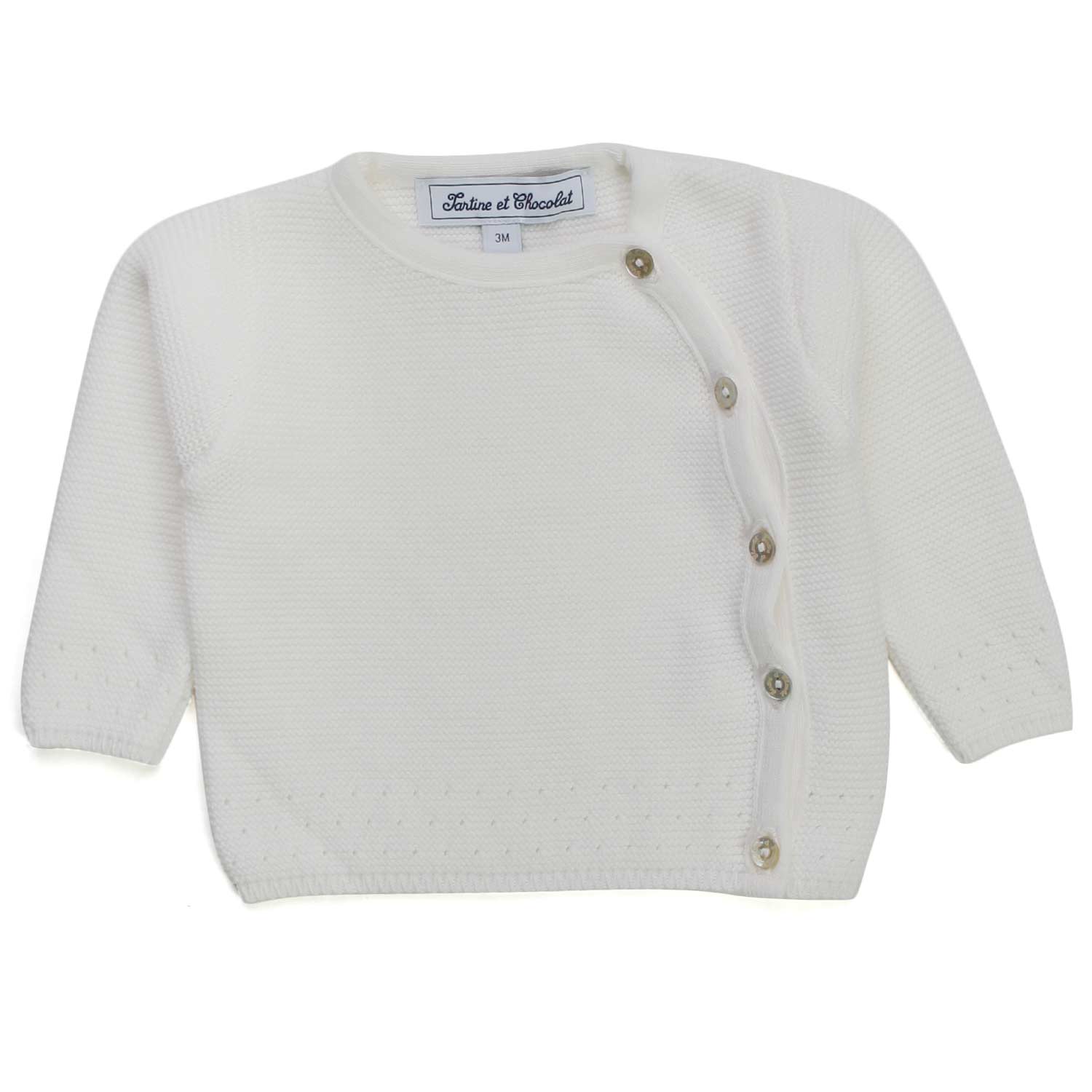 CARDIGAN UNISEX BIANCO NEONATO - annameglio.com abbigliamento moda