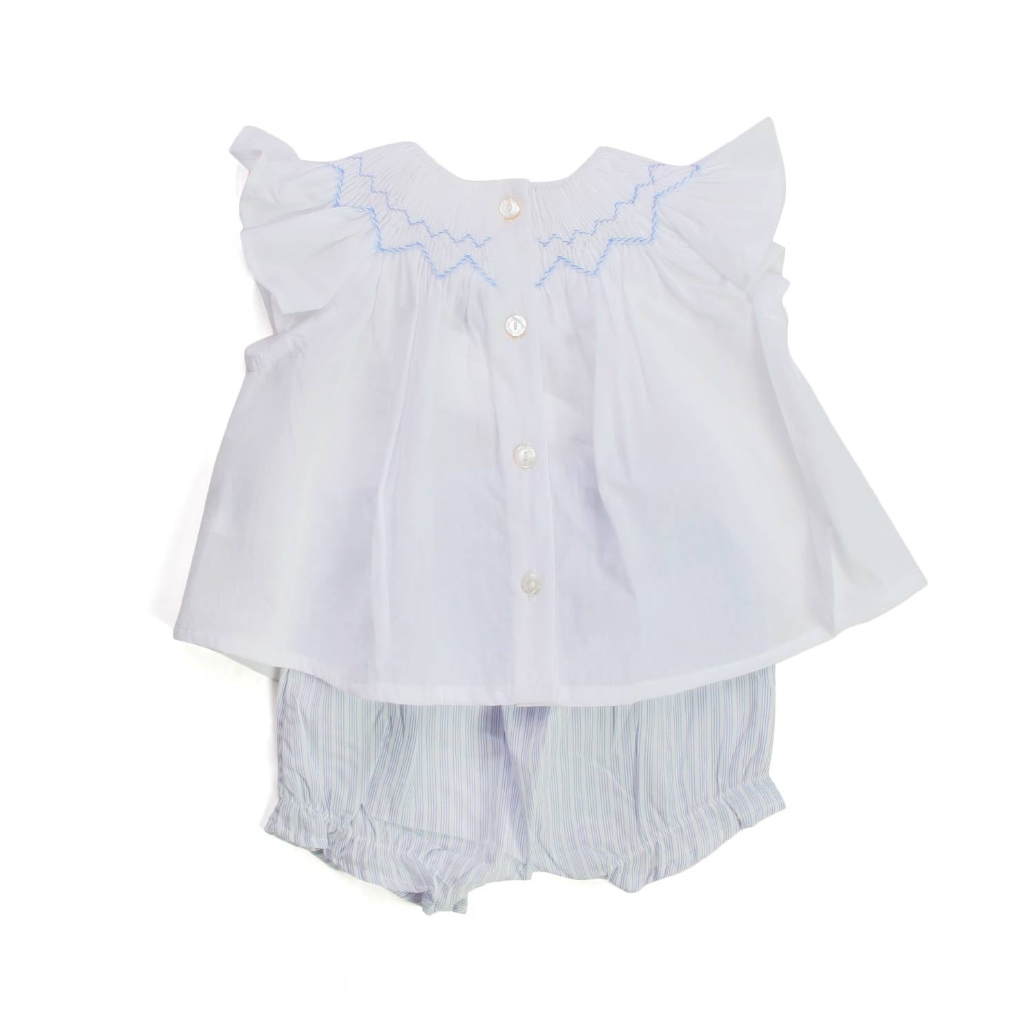 PAGLIACCETTO BIANCO E CELESTE NEONATA - annameglio.com abbigliamento moda