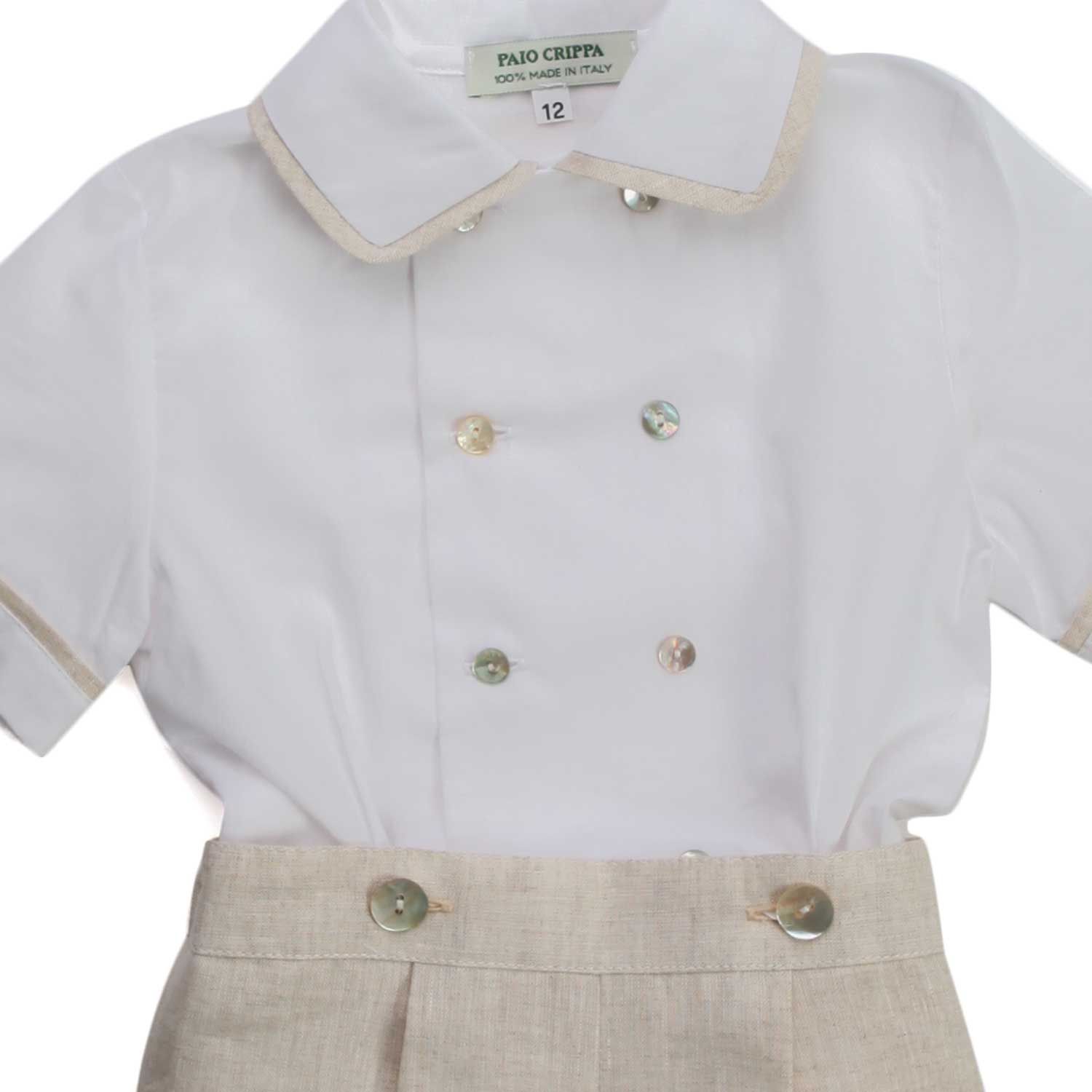 COMPLETO BIANCO BEIGE BIMBO - annameglio.com abbigliamento moda