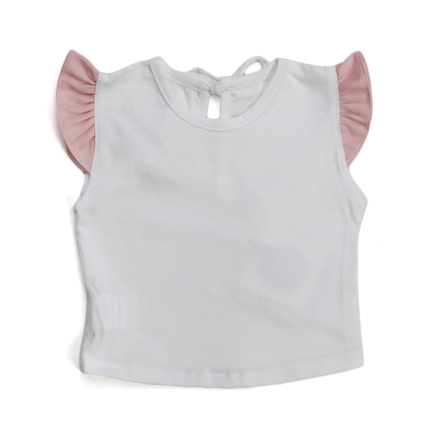 TOP BIANCO E ROSA NEONATA - annameglio.com abbigliamento moda