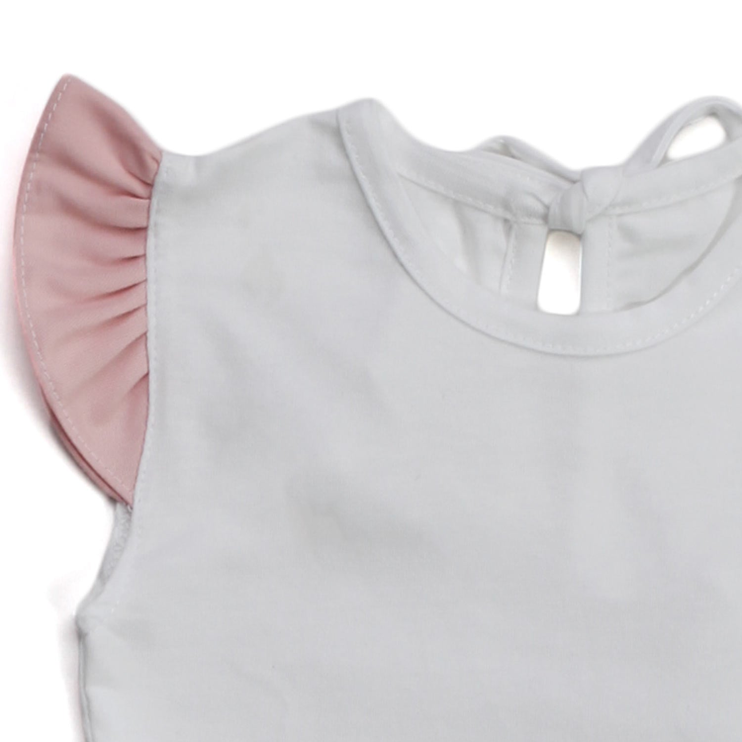 TOP BIANCO E ROSA NEONATA - annameglio.com abbigliamento moda