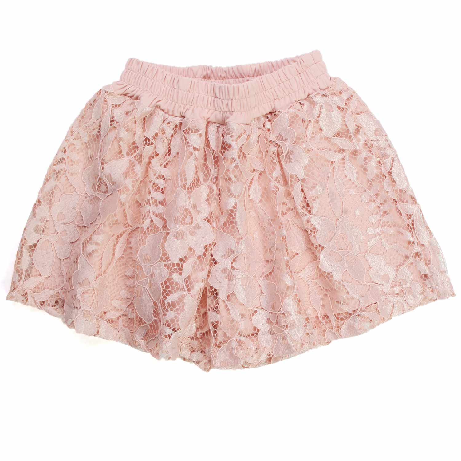 SHORTS ROSA IN PIZZO BAMBINA - annameglio.com abbigliamento moda