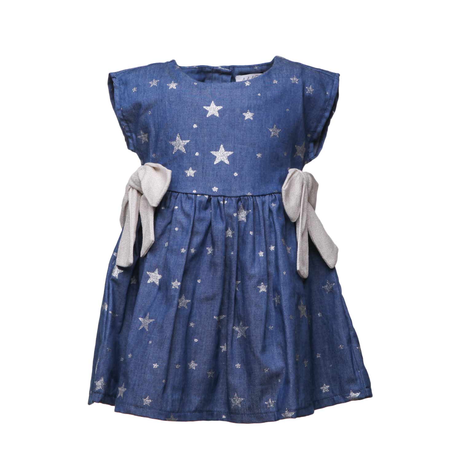 ABITO DENIM CON STELLE NEONATA - annameglio.com abbigliamento moda