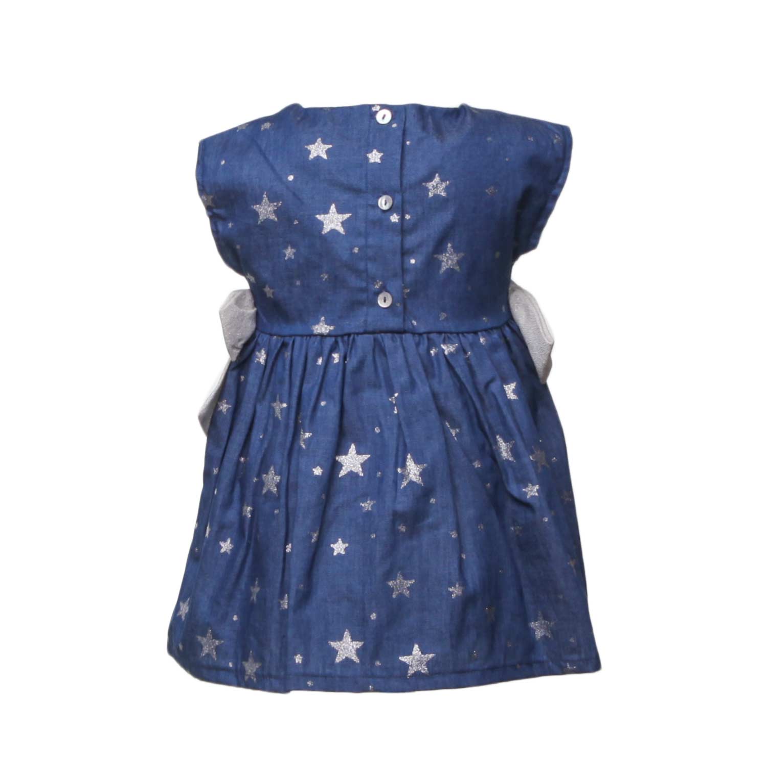 ABITO DENIM CON STELLE NEONATA - annameglio.com abbigliamento moda
