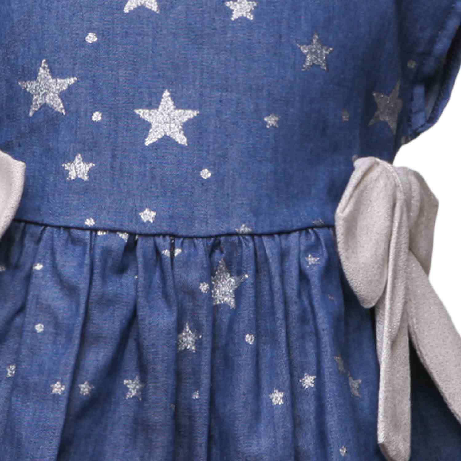 ABITO DENIM CON STELLE NEONATA - annameglio.com abbigliamento moda