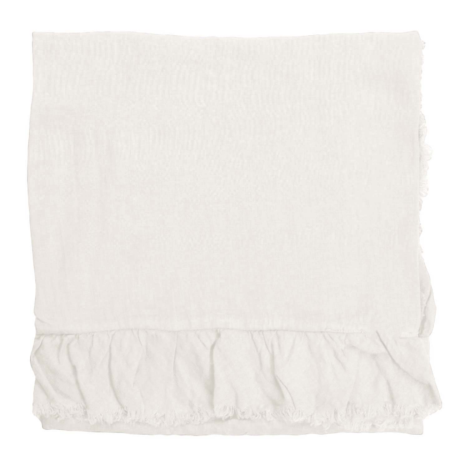 Copertina in cotone panna con volant - annameglio.com abbigliamento moda