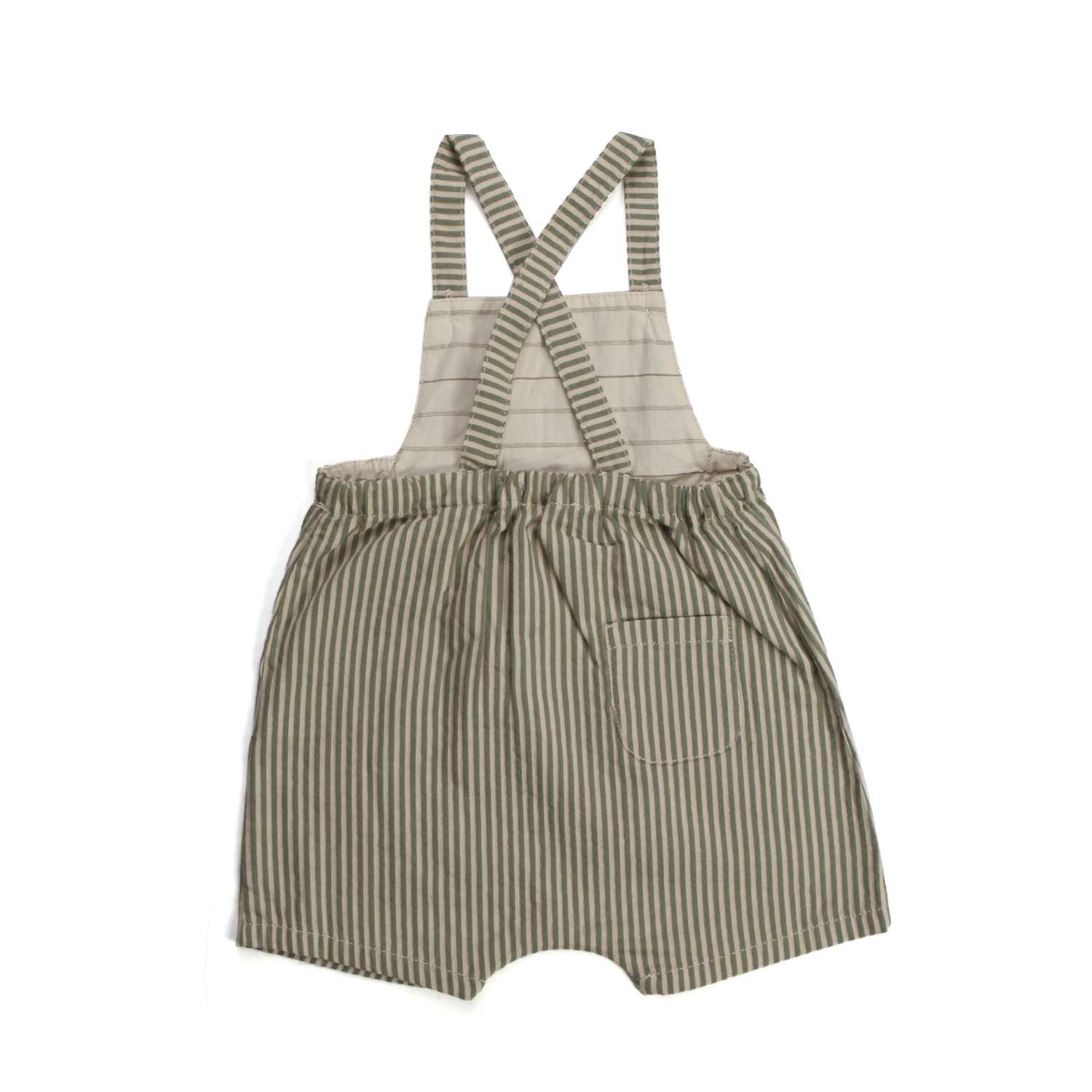Salopette a righe verde e beige - annameglio.com abbigliamento moda